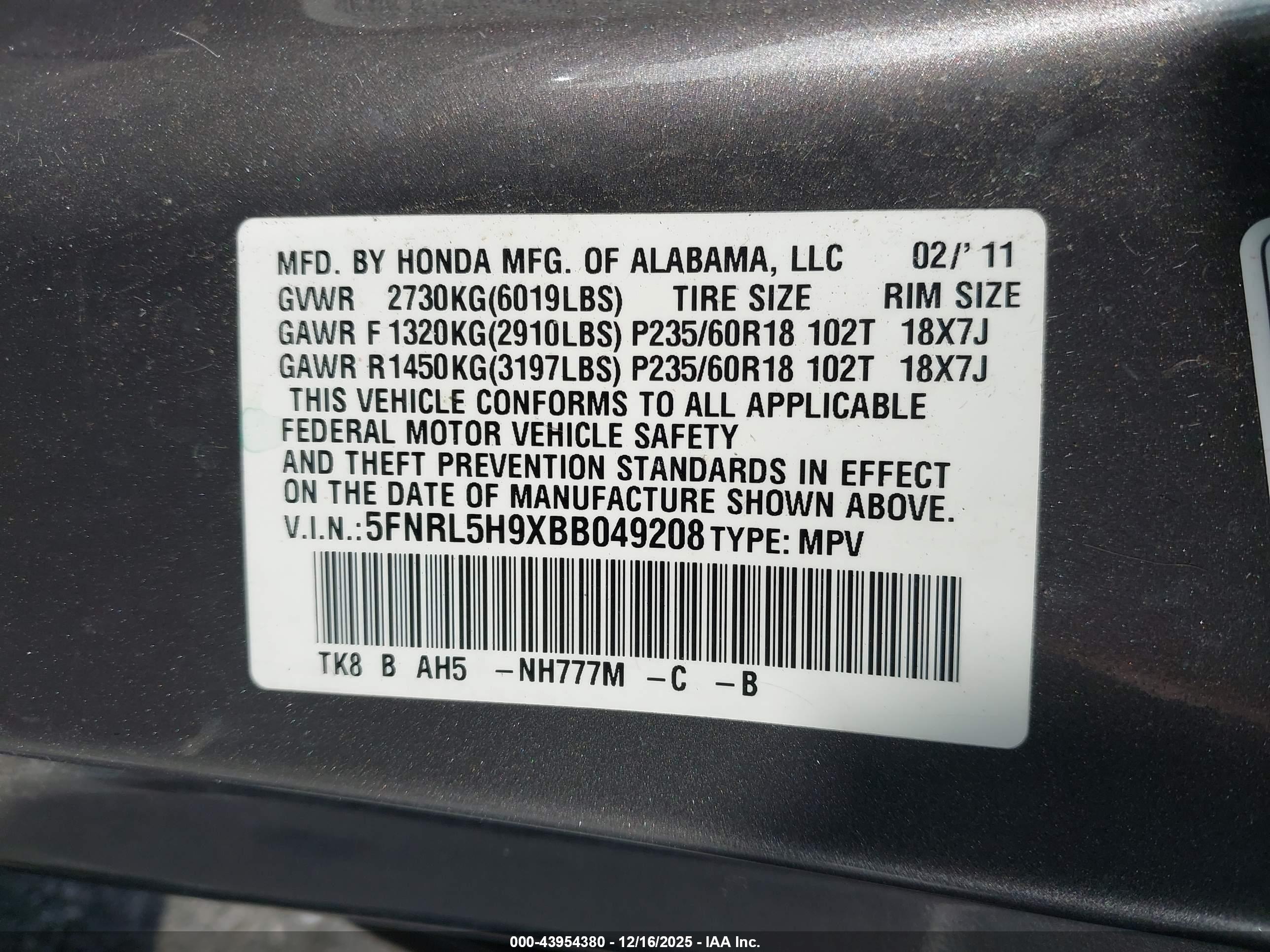 HONDA ODYSSEY image 9