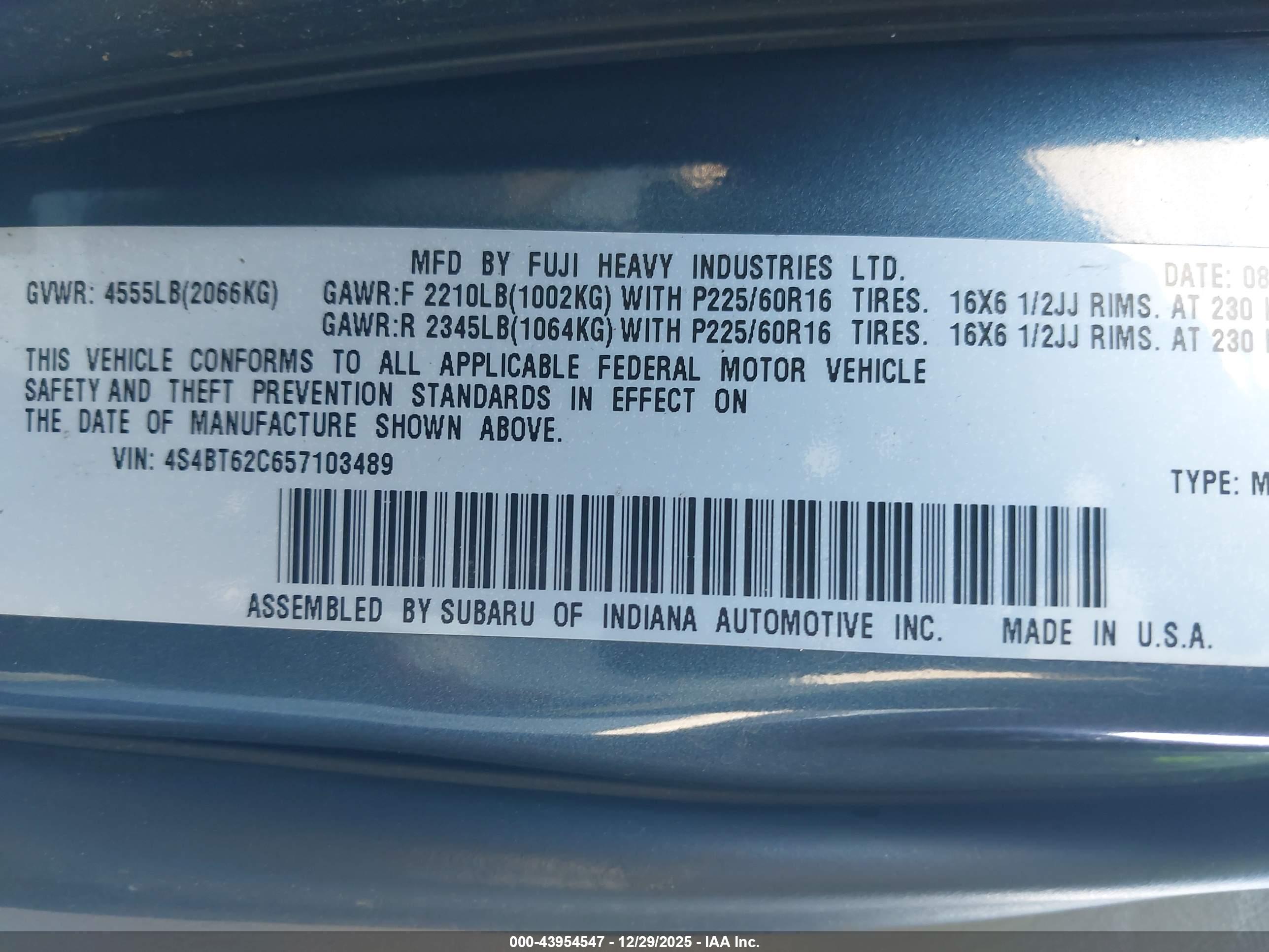 SUBARU BAJA image 9