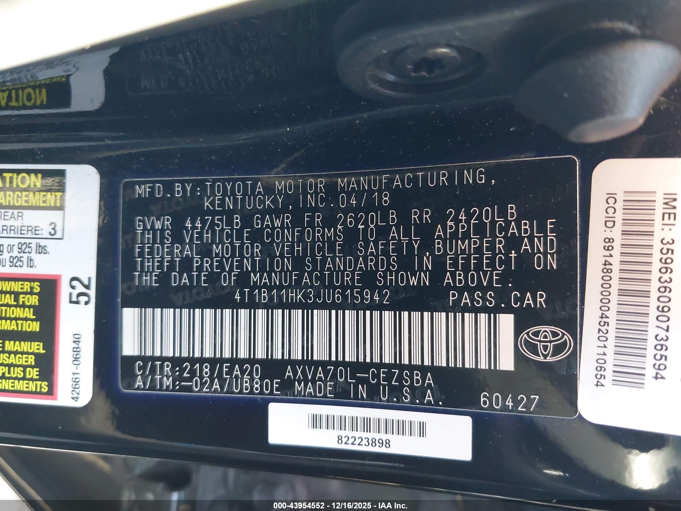 TOYOTA CAMRY image 9