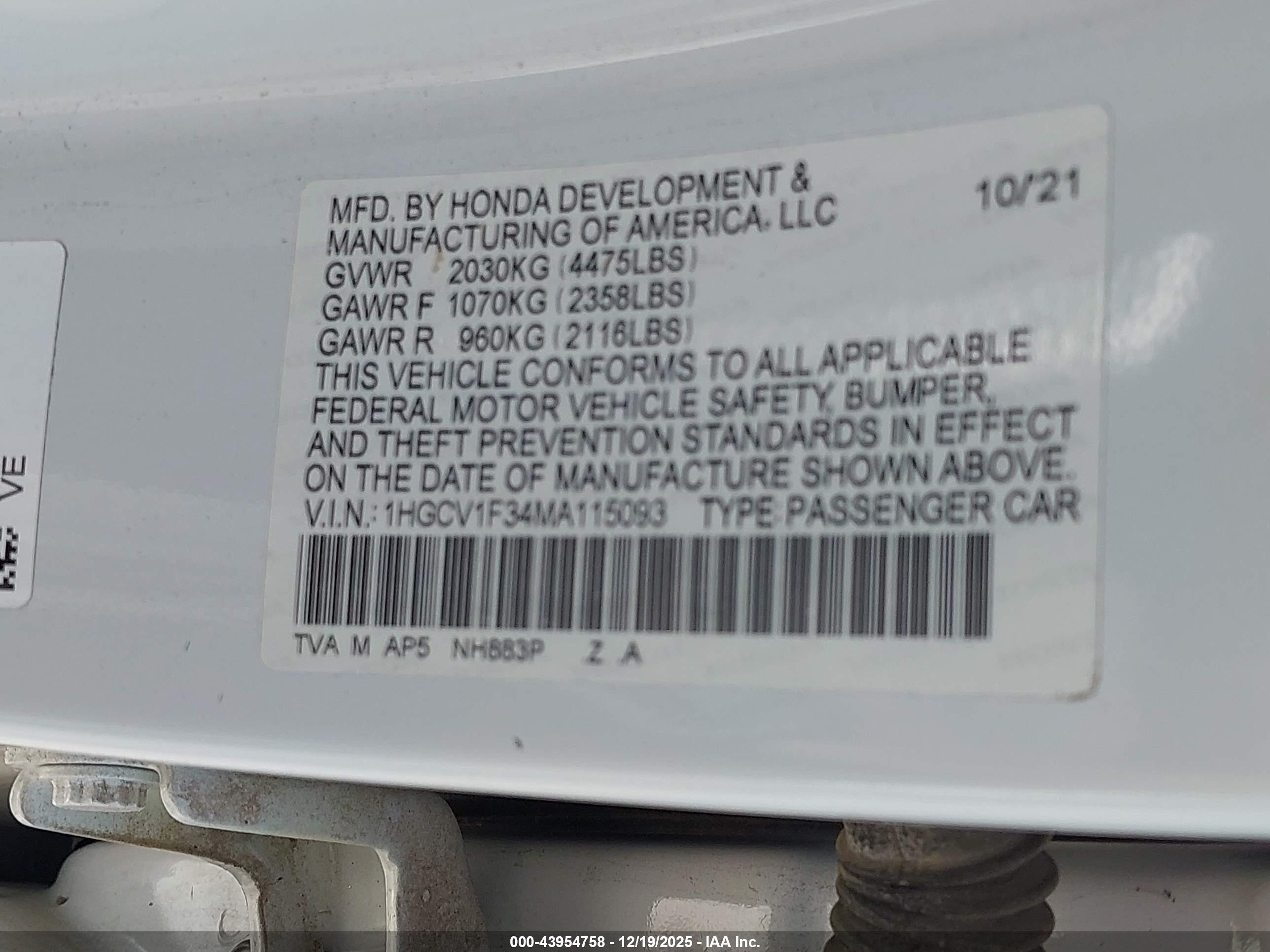 HONDA ACCORD image 9