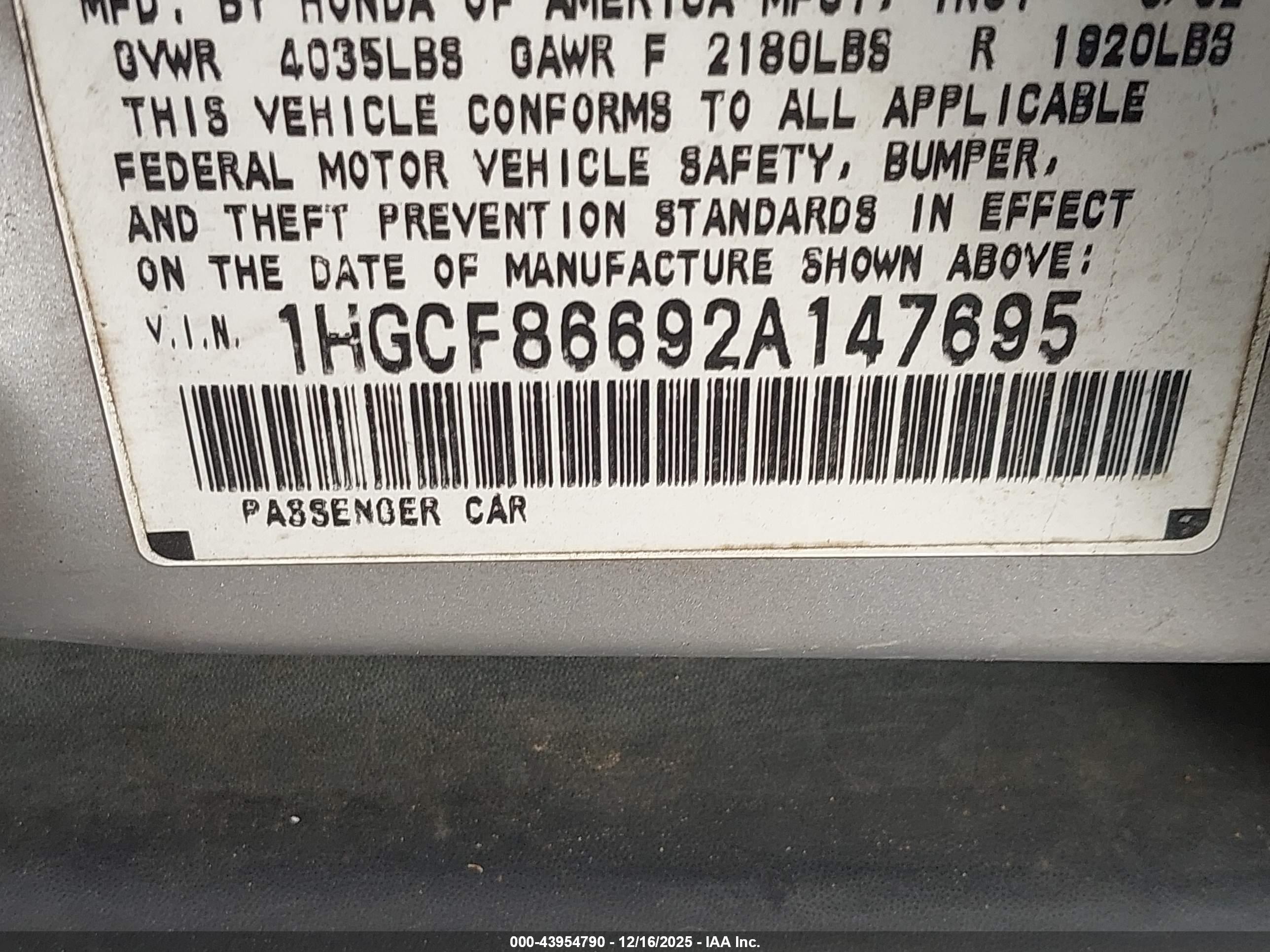 HONDA ACCORD image 9