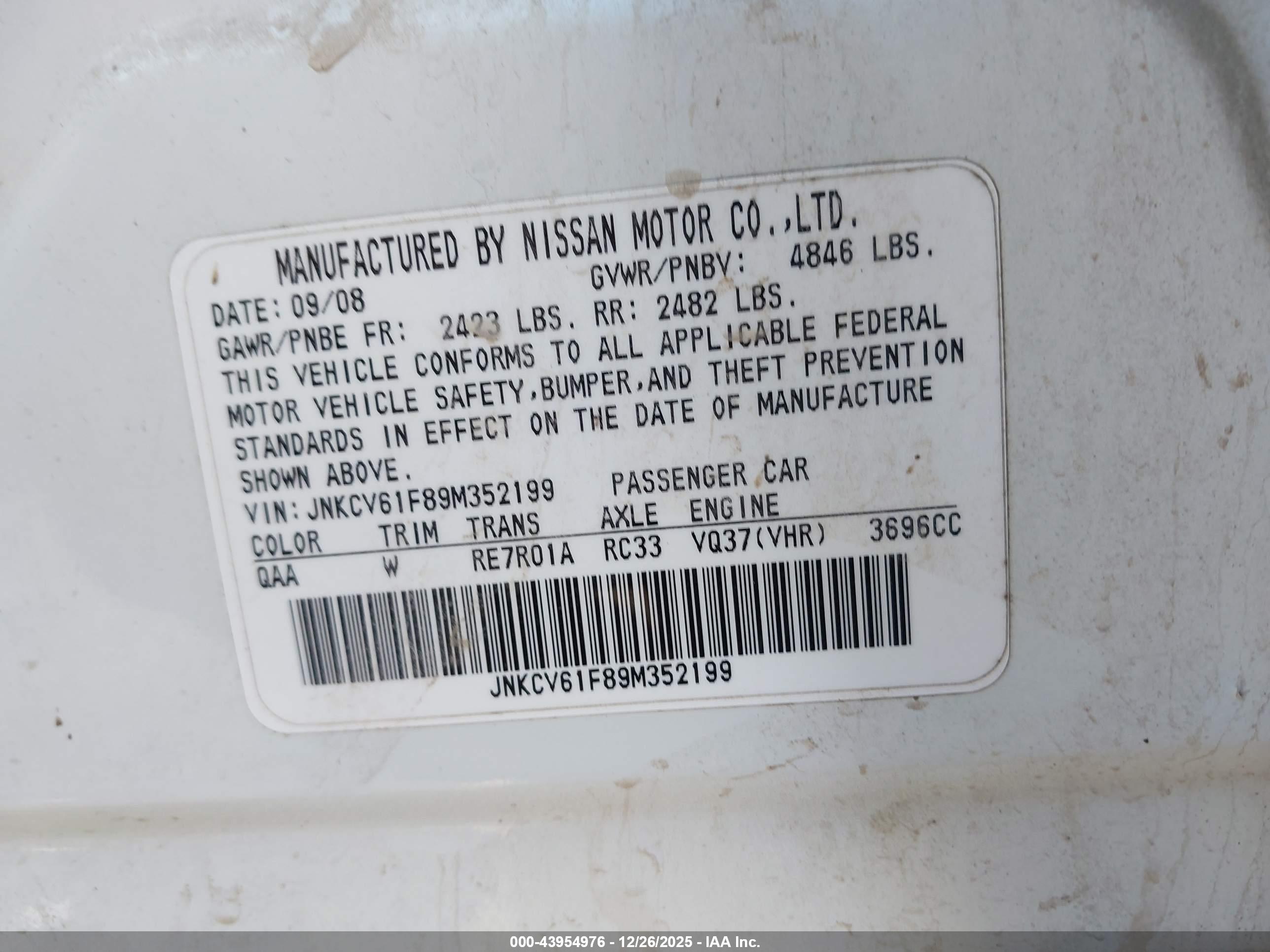 INFINITI G37X image 9