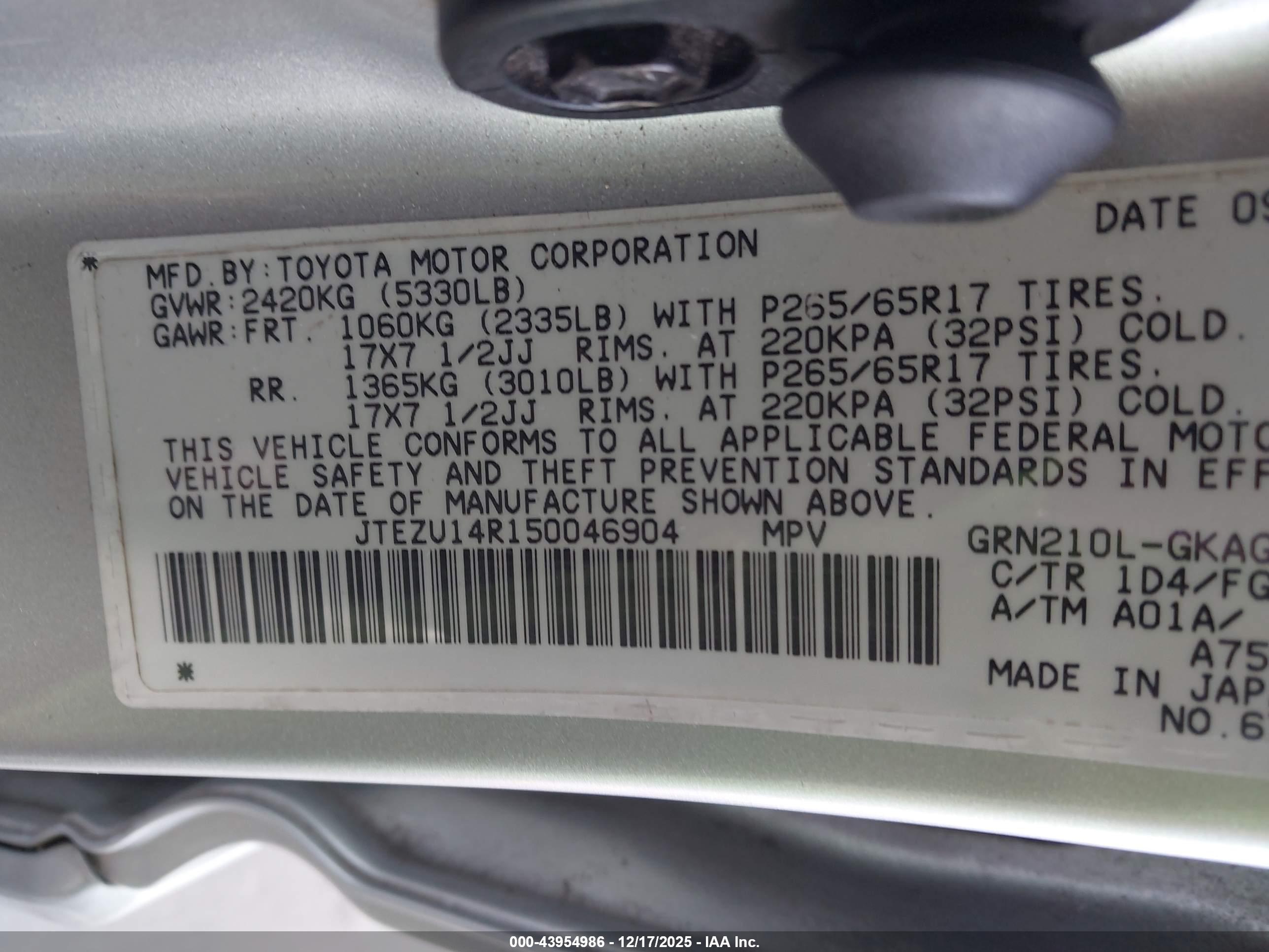TOYOTA 4RUNNER image 9