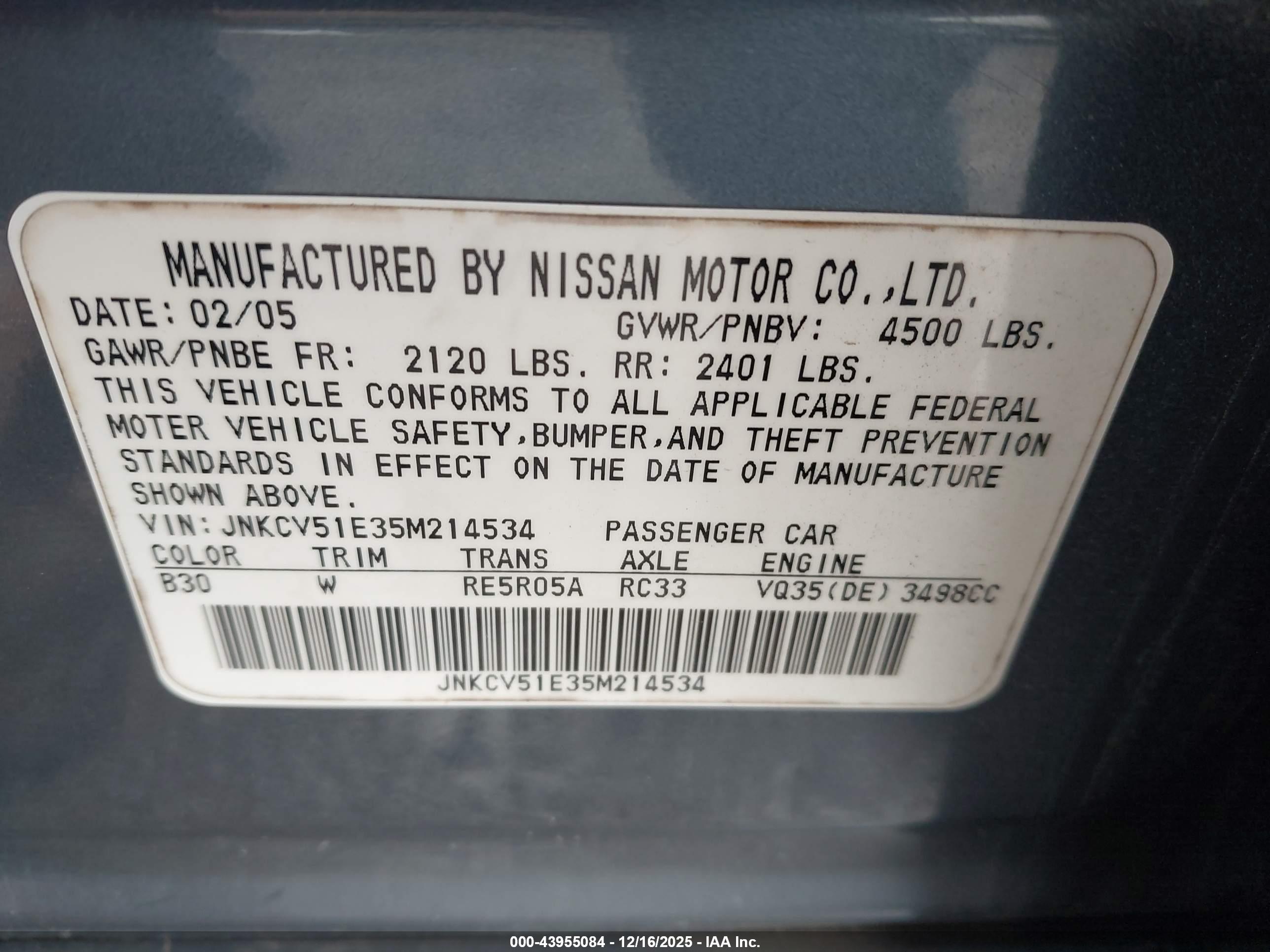 INFINITI G35 image 9