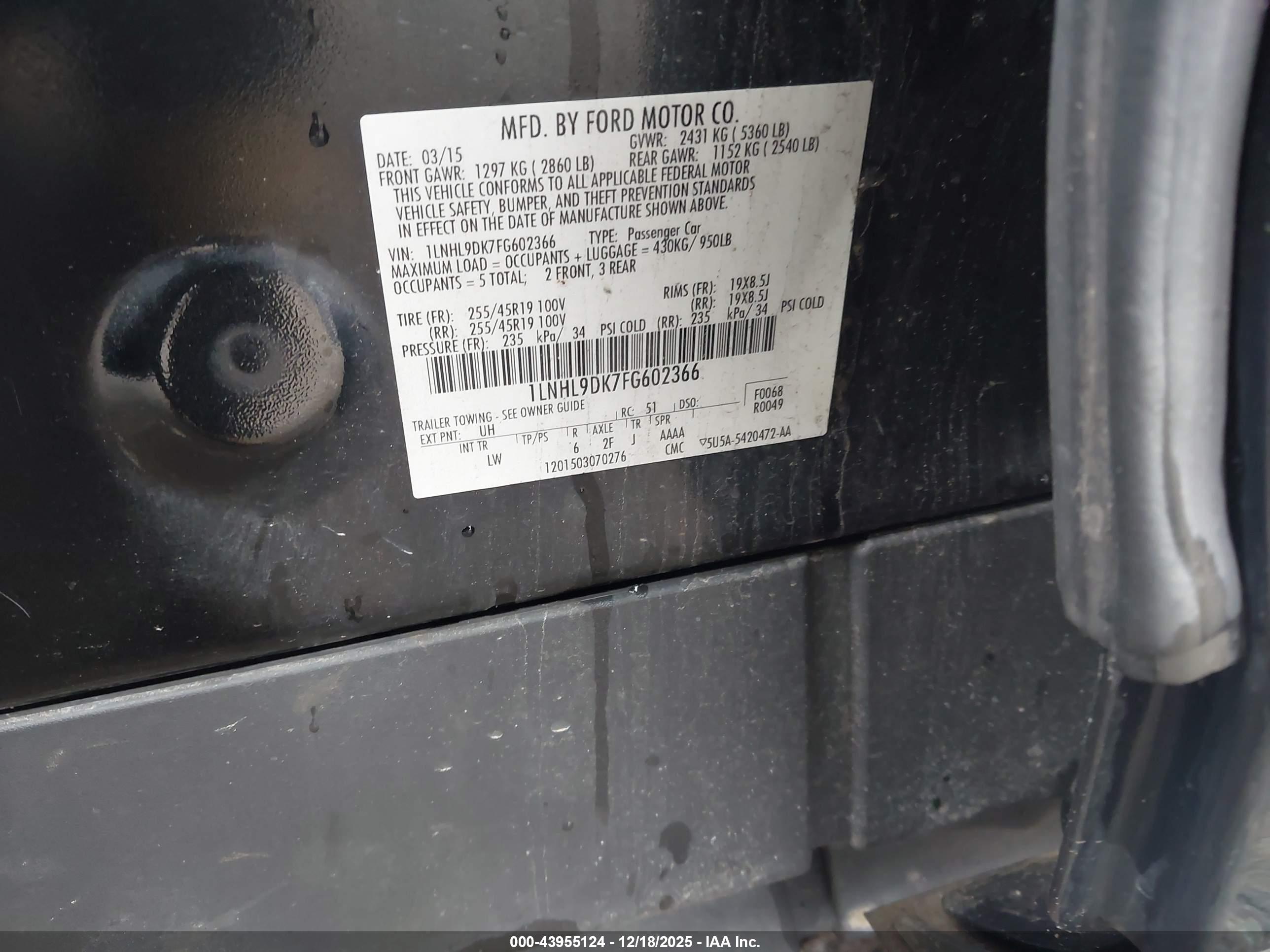 LINCOLN MKS image 9