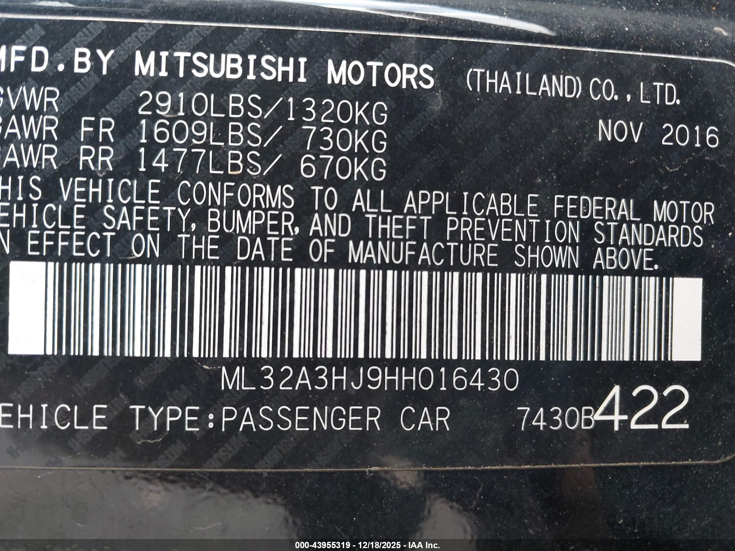 MITSUBISHI MIRAGE image 9