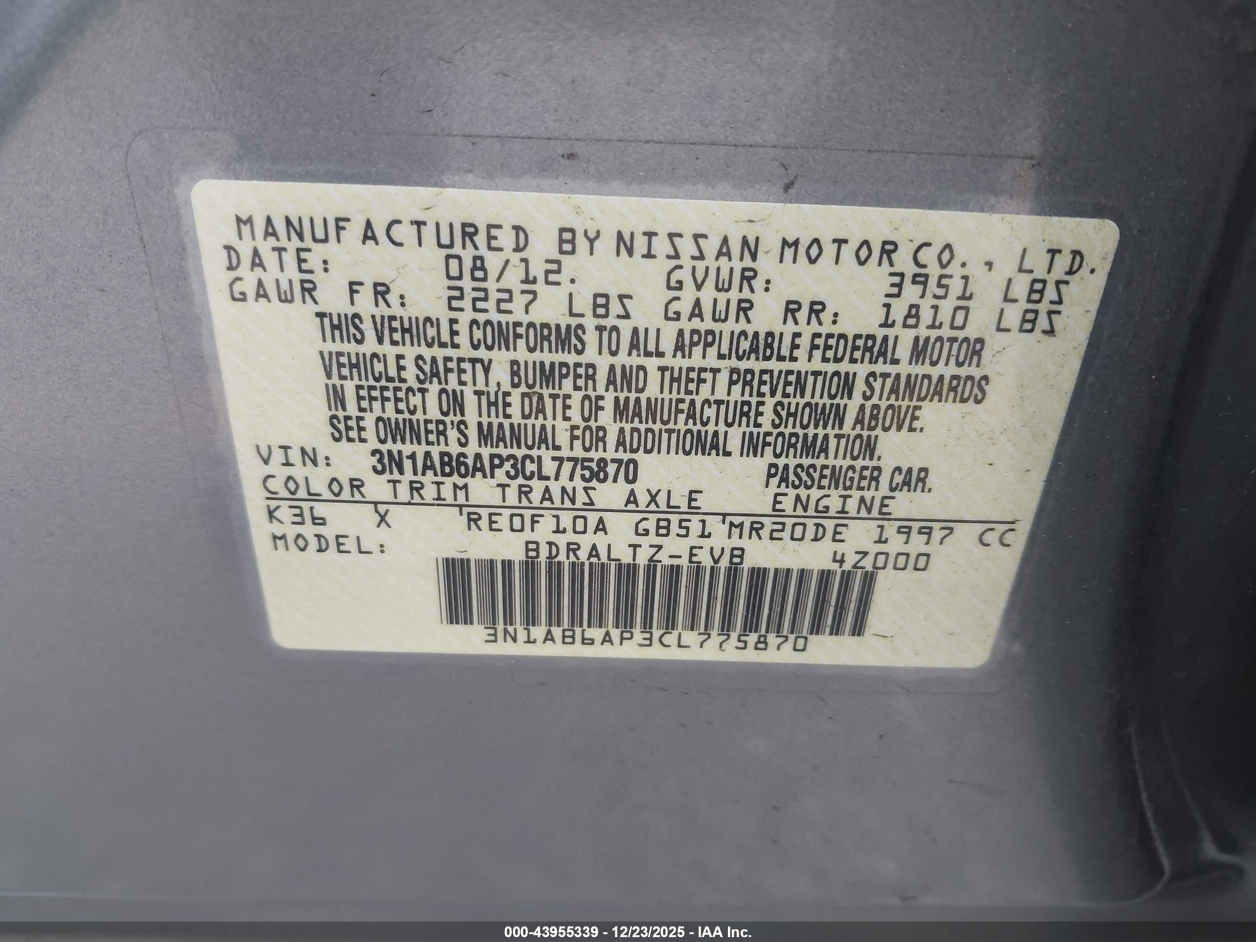 NISSAN SENTRA image 9