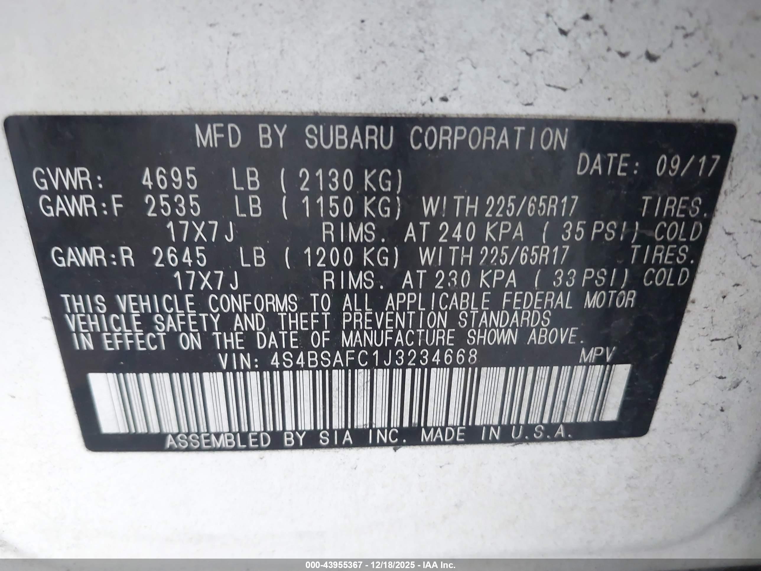 SUBARU OUTBACK image 9