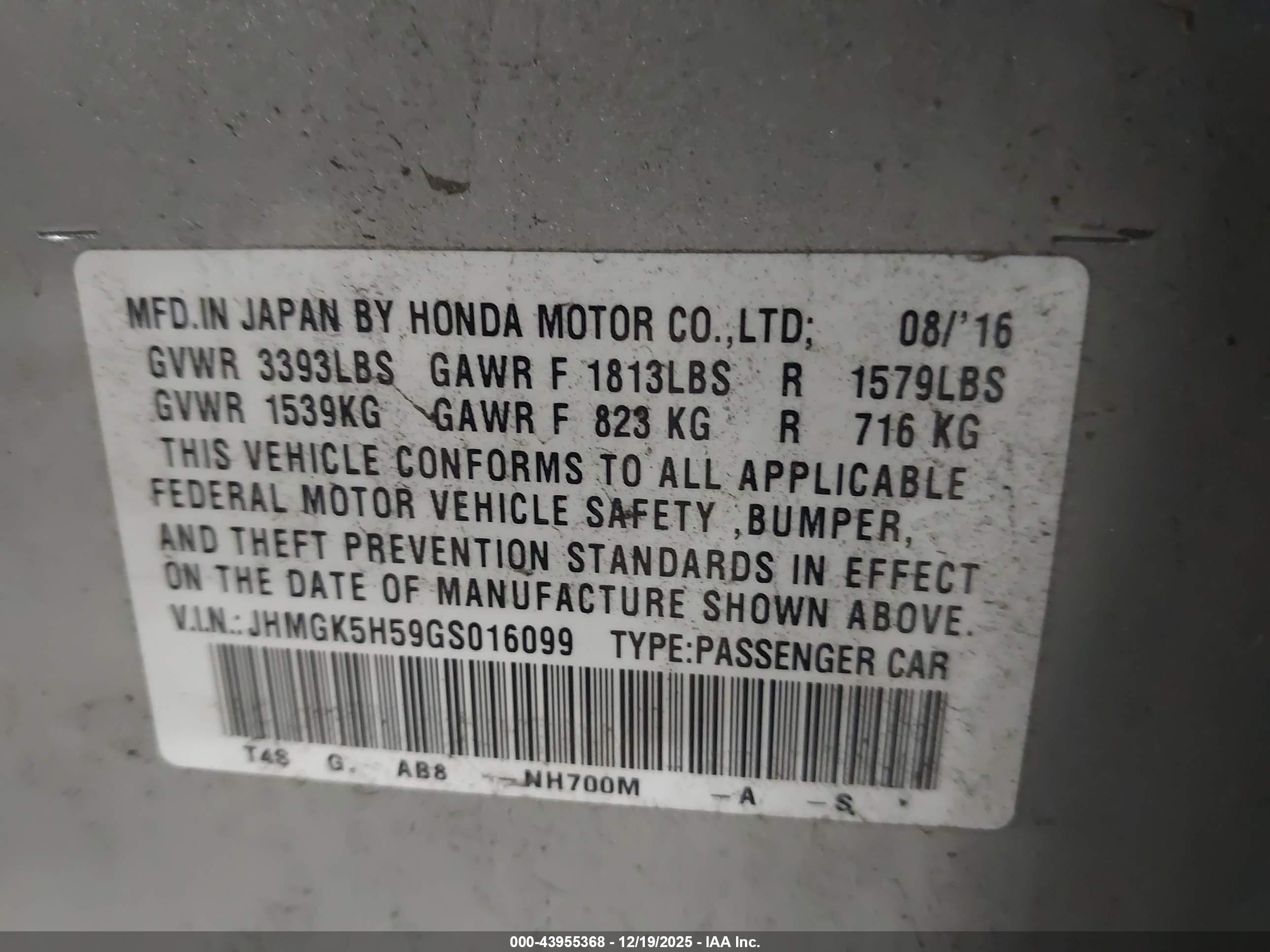 HONDA FIT image 9