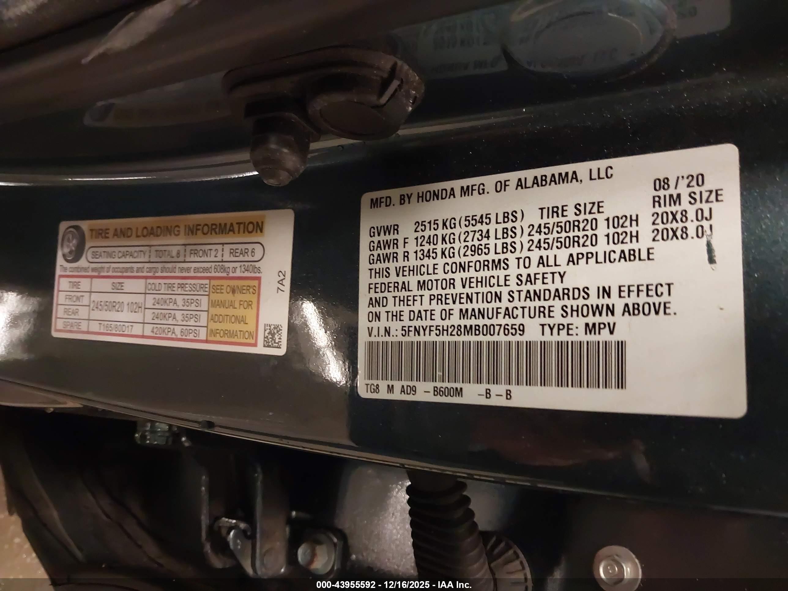 HONDA PILOT image 9
