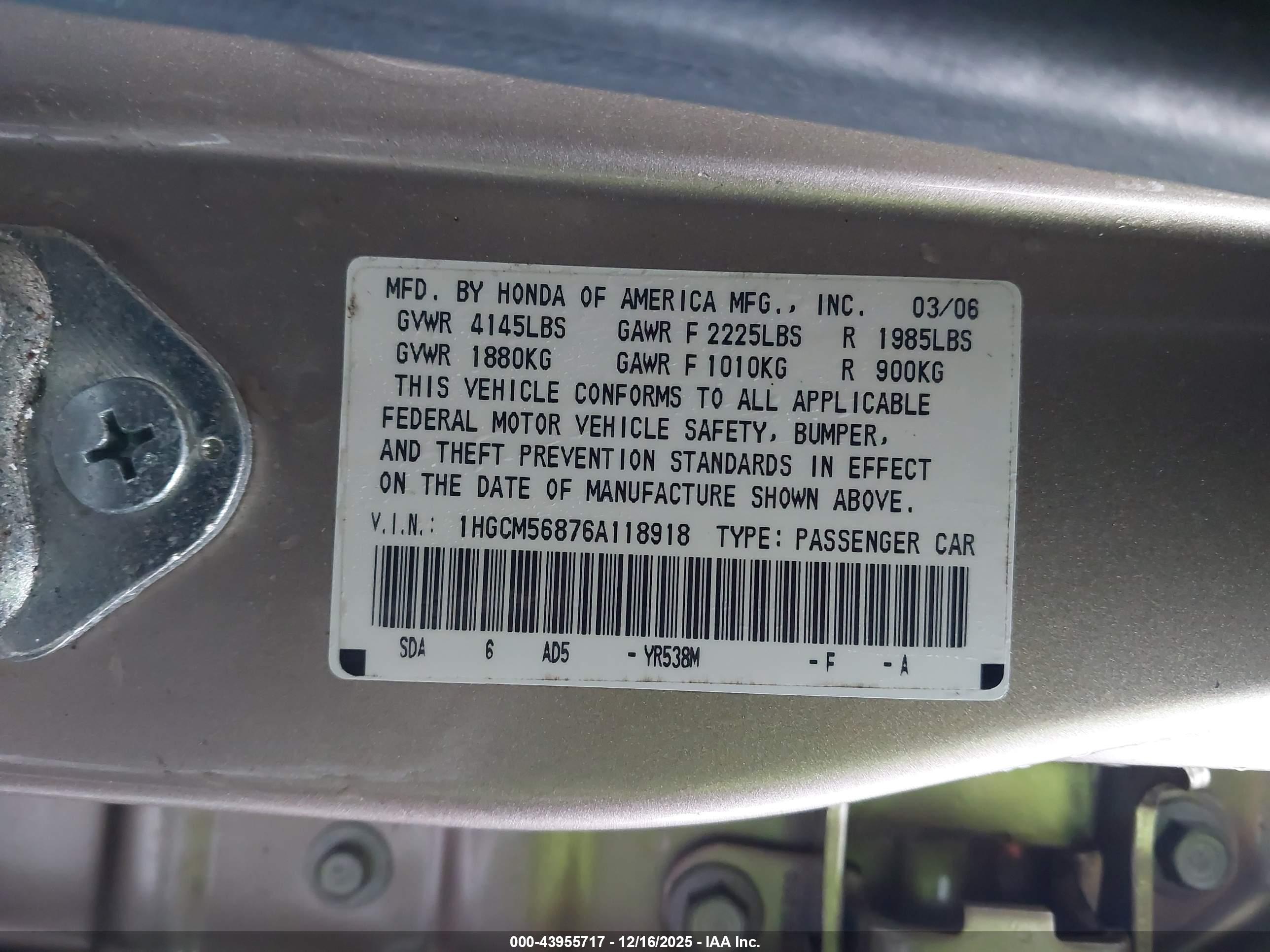 HONDA ACCORD image 9