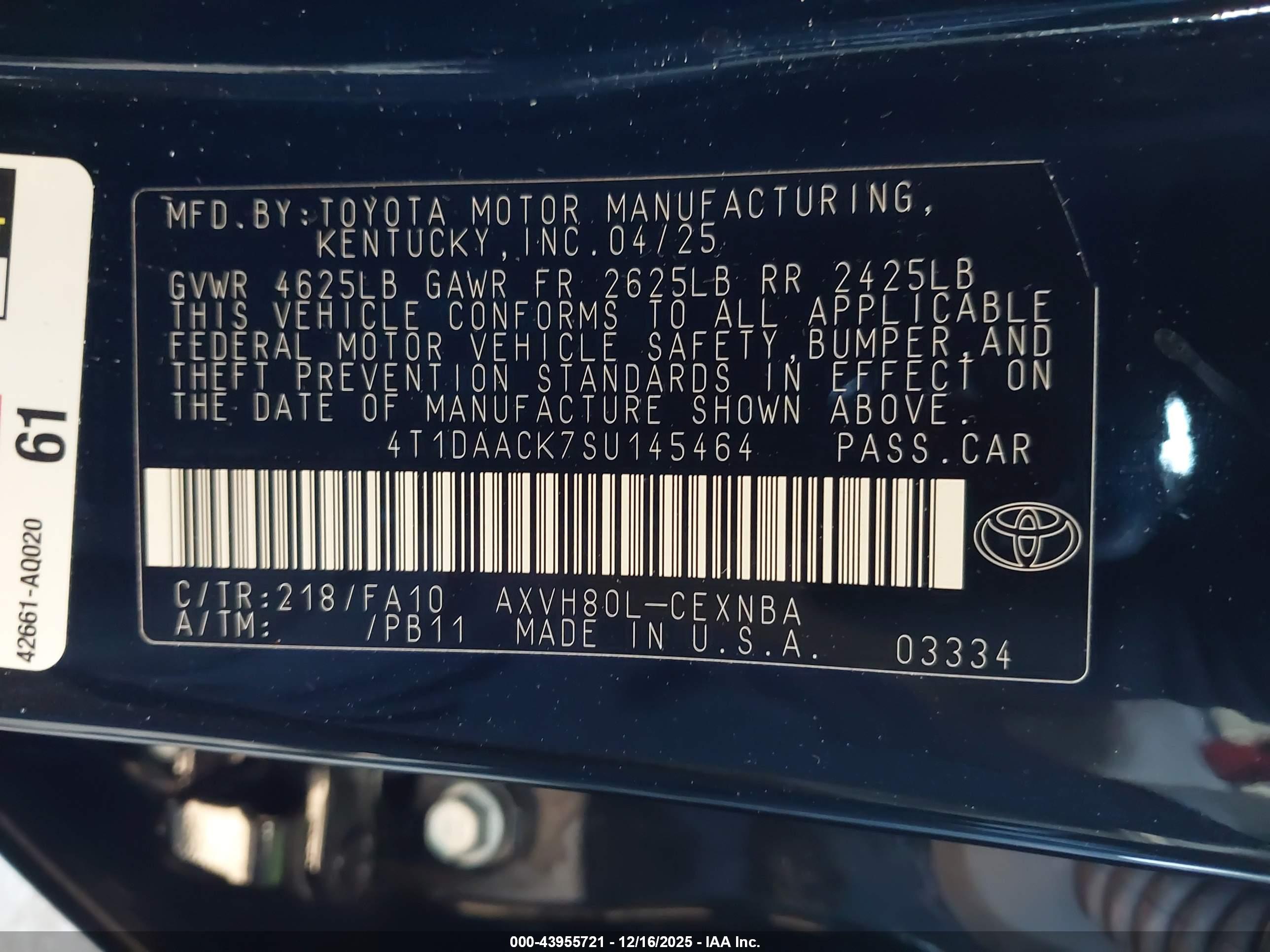 TOYOTA CAMRY image 9