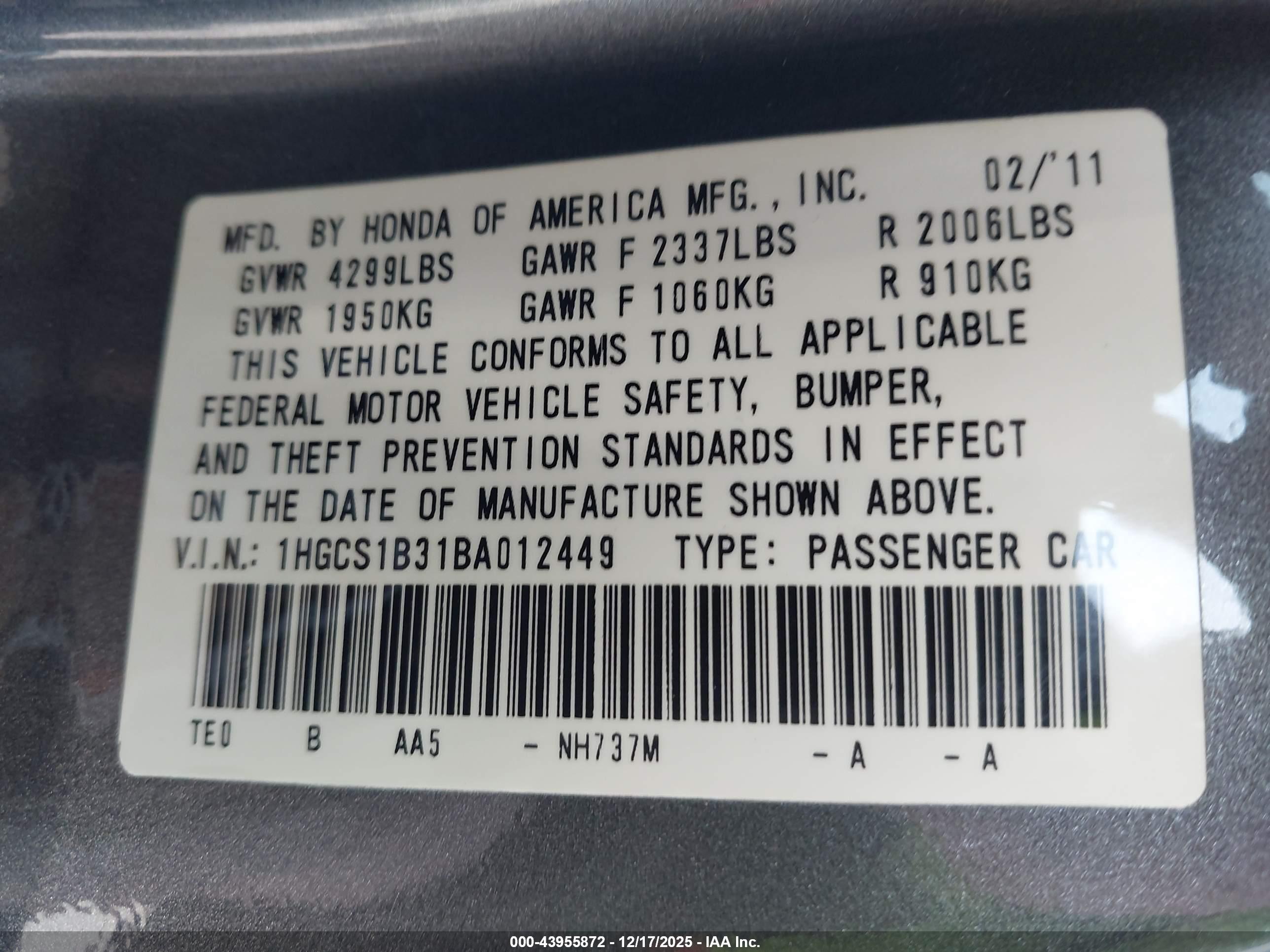 HONDA ACCORD image 9
