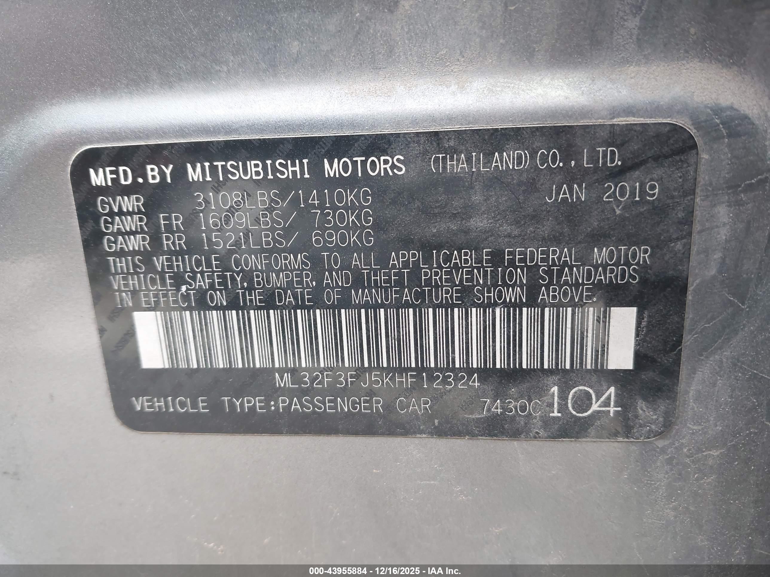 MITSUBISHI MIRAGE image 9
