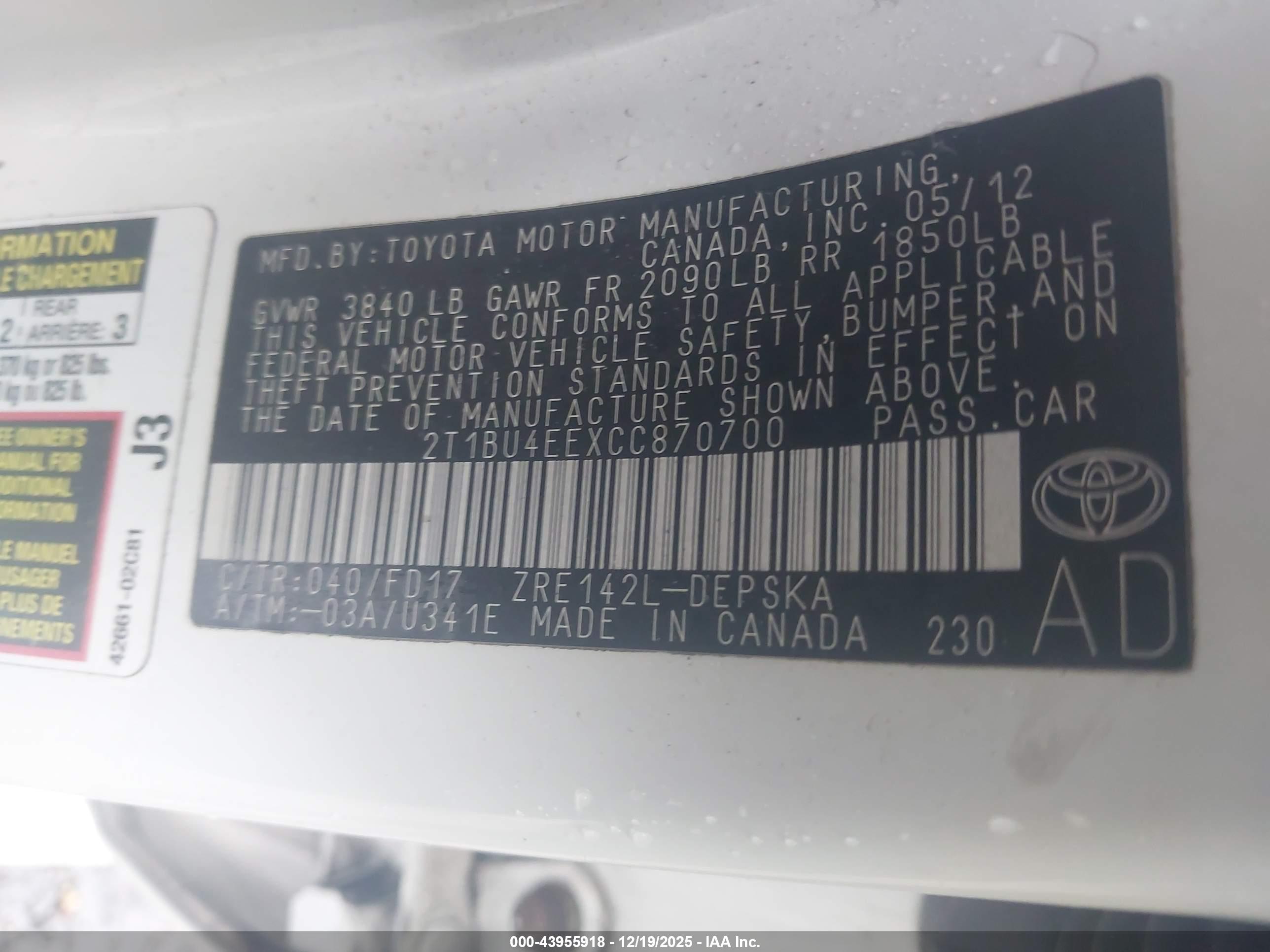 TOYOTA COROLLA image 9