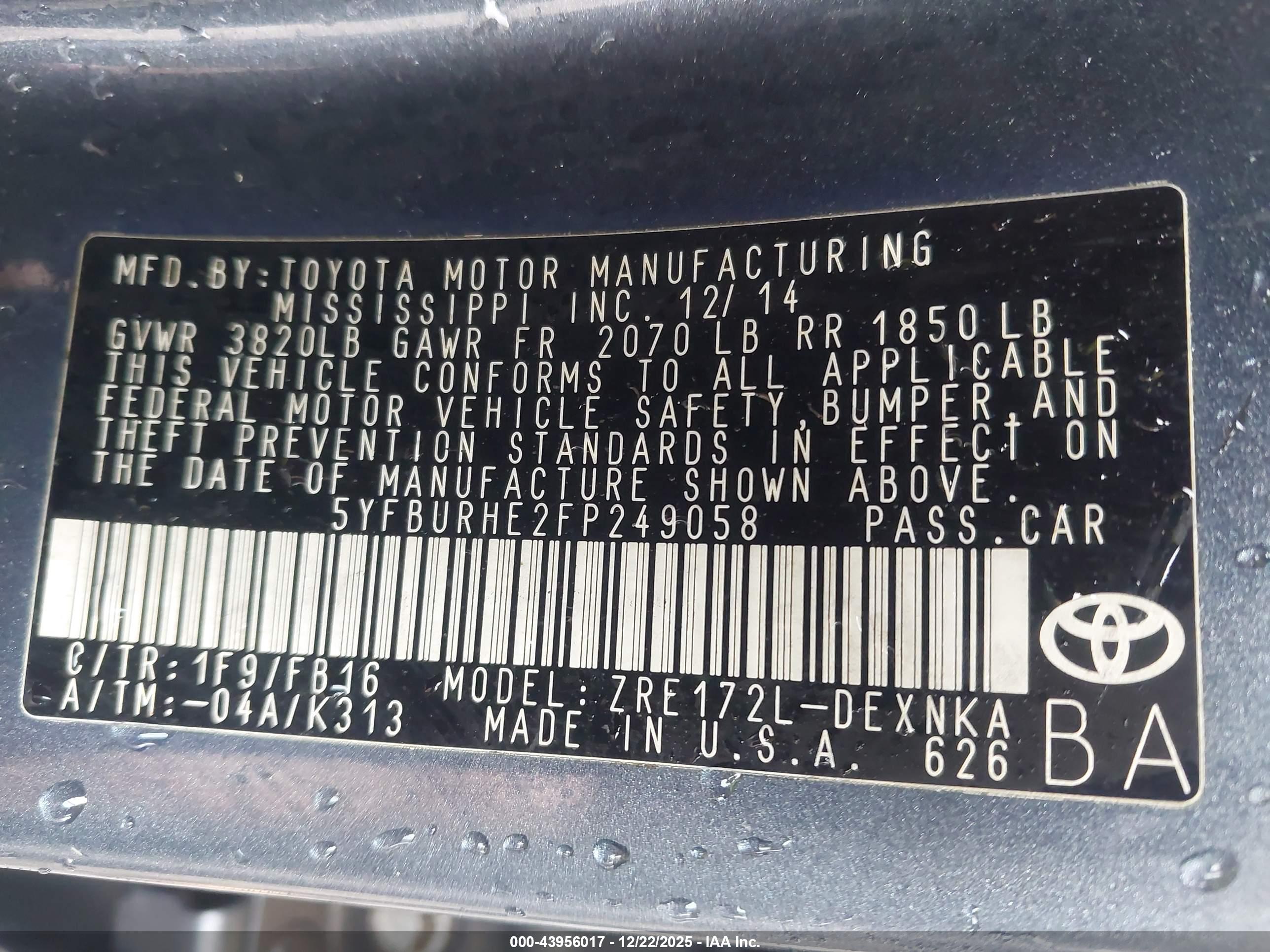 TOYOTA COROLLA image 9