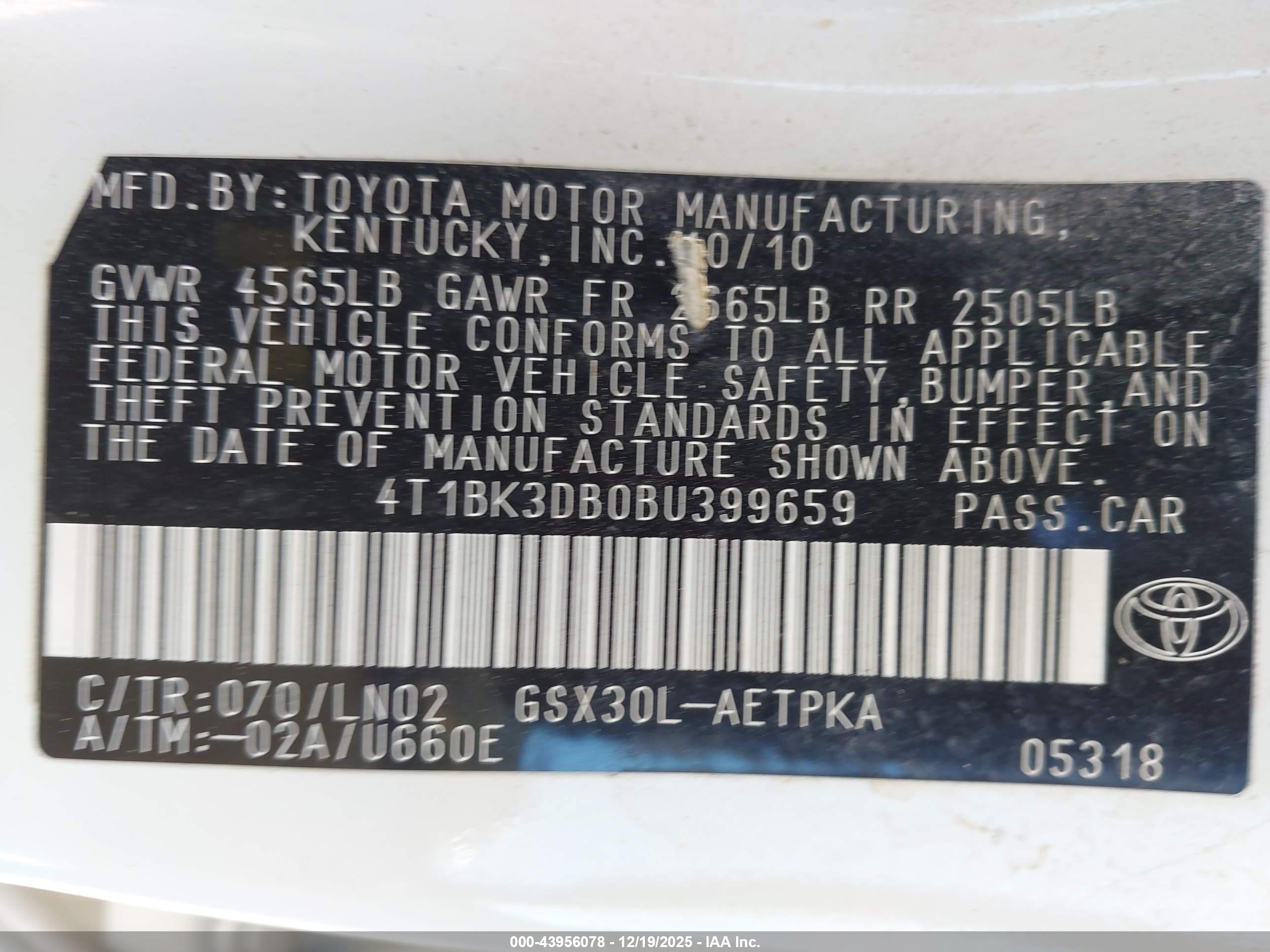 TOYOTA AVALON image 9
