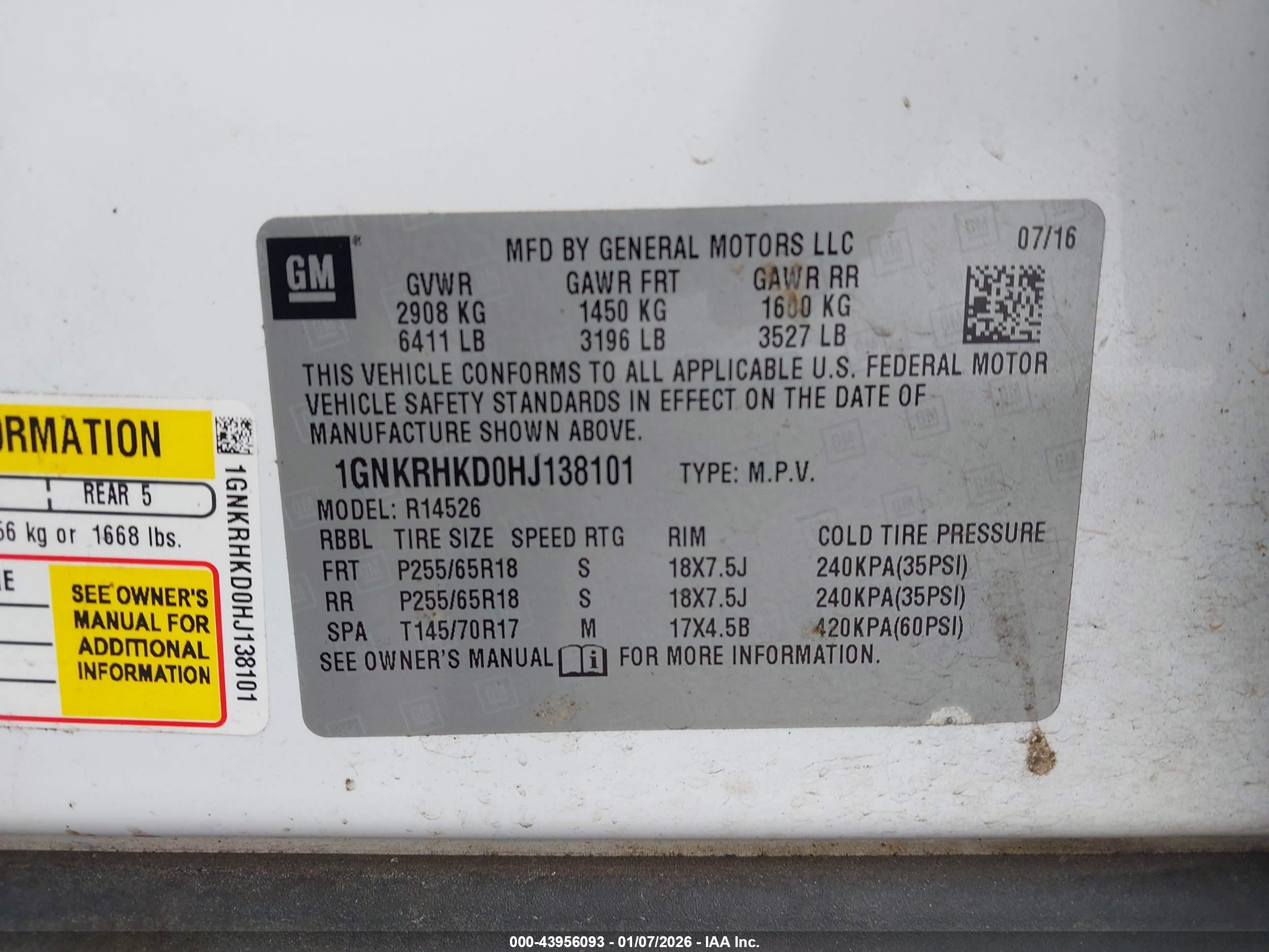 CHEVROLET TRAVERSE image 9