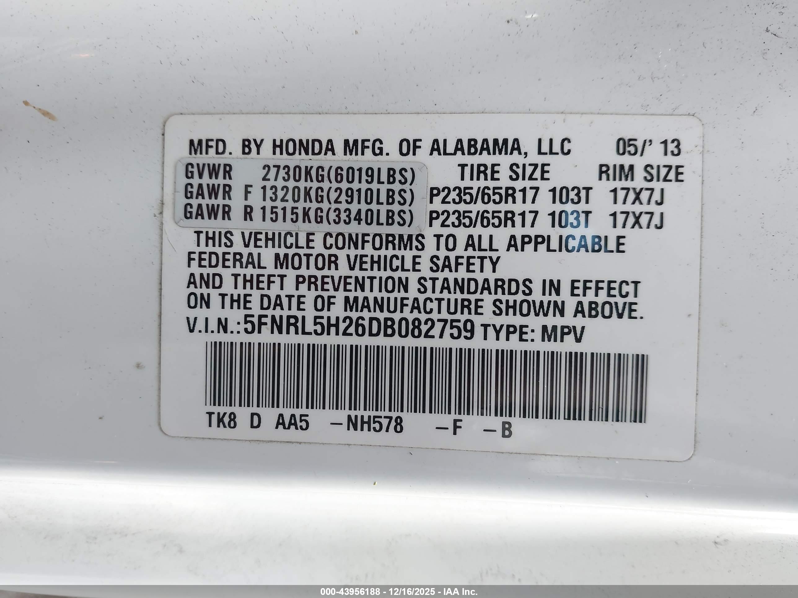 HONDA ODYSSEY image 9