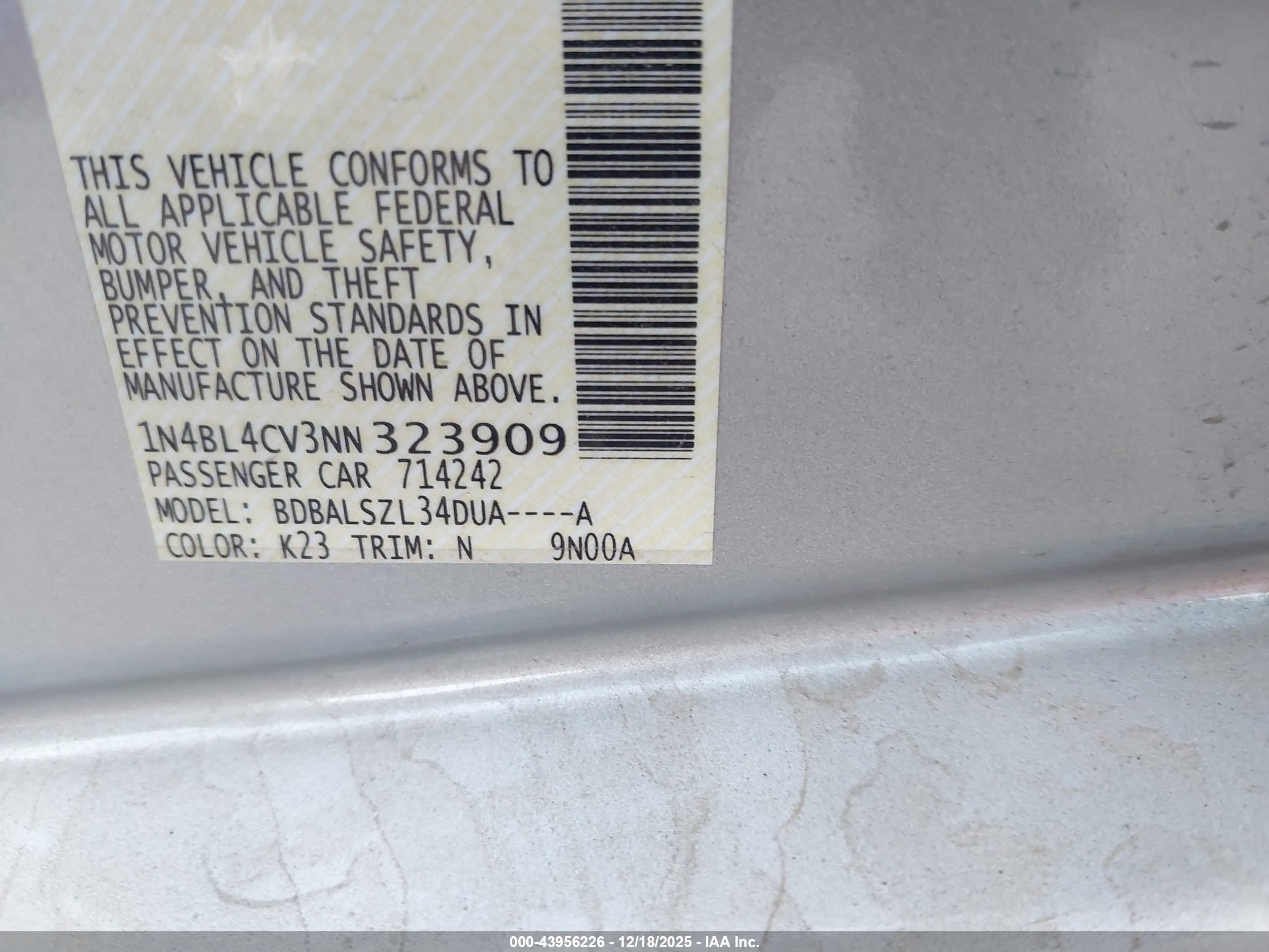 NISSAN ALTIMA image 9