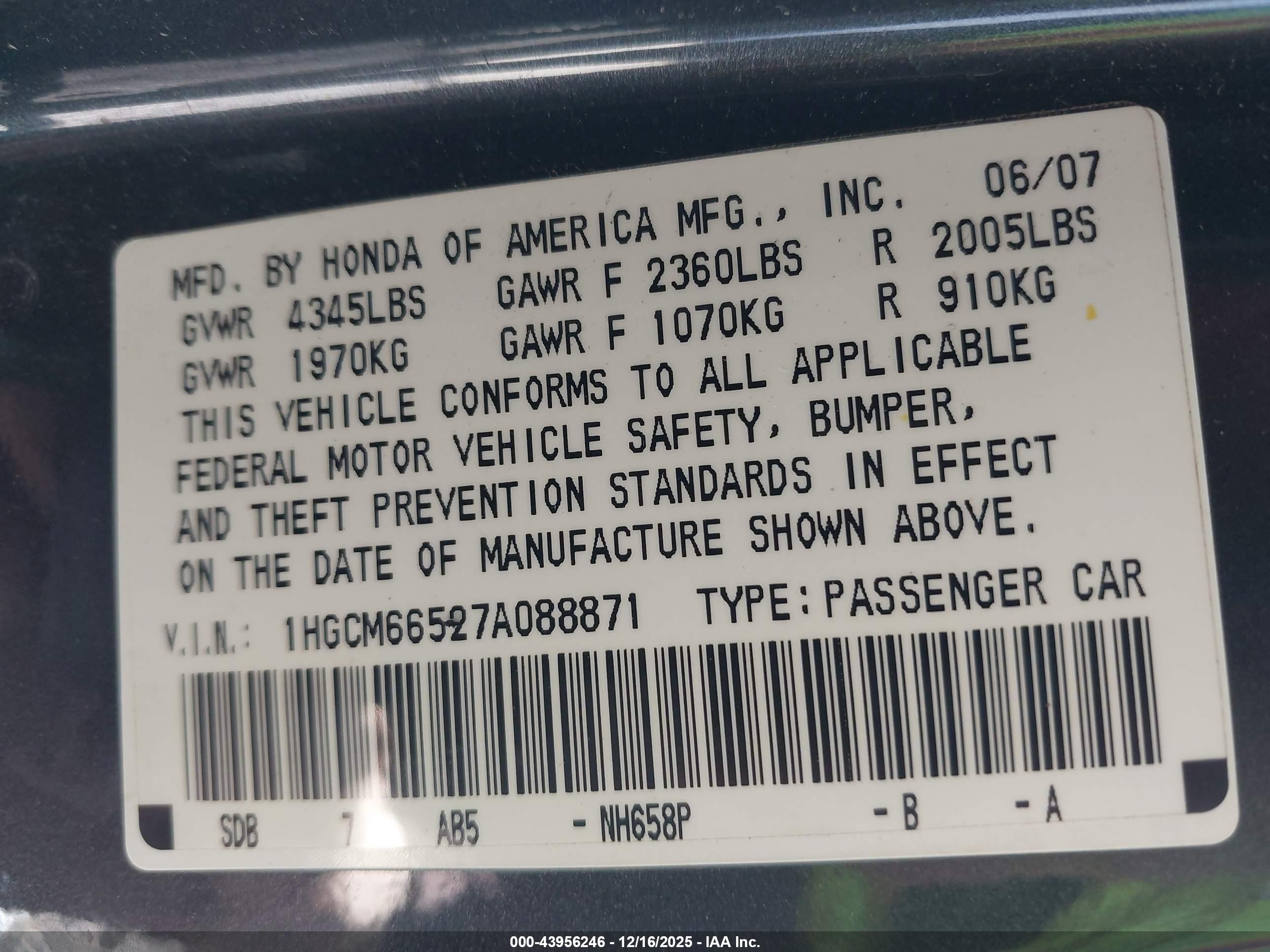 HONDA ACCORD image 9