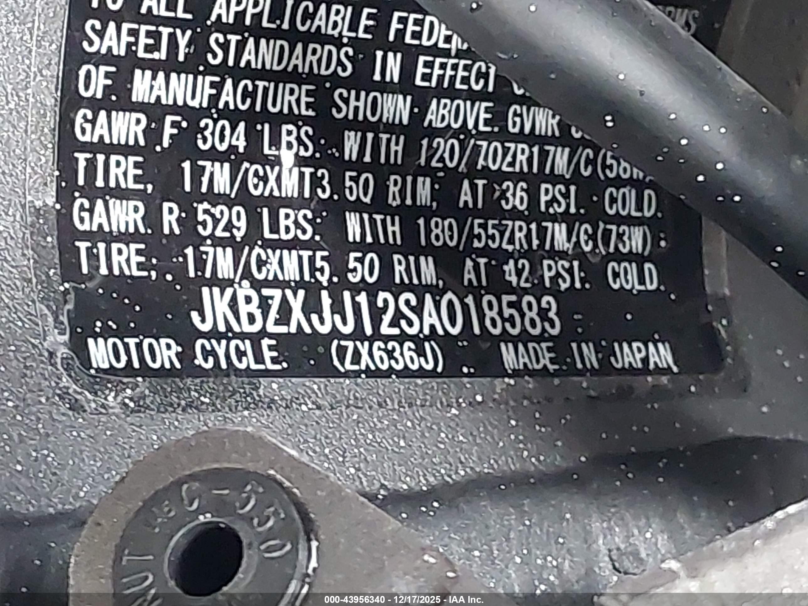 KAWASAKI ZX636 image 10