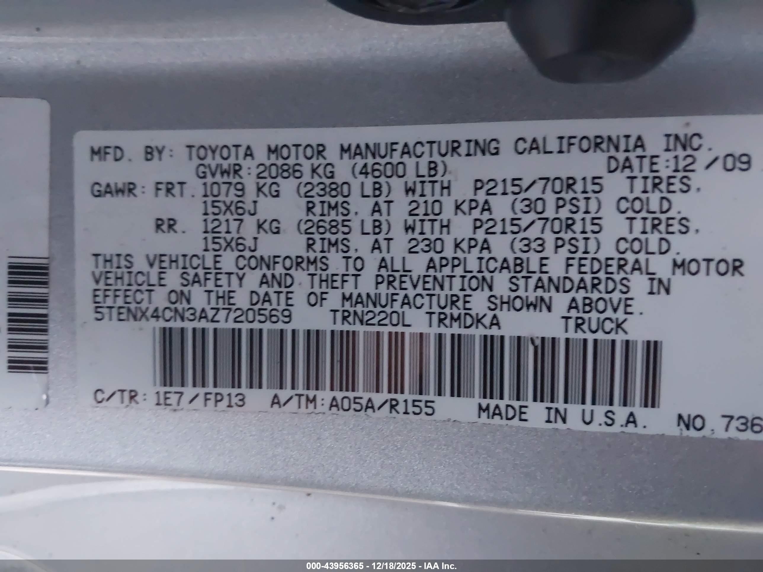 TOYOTA TACOMA image 9