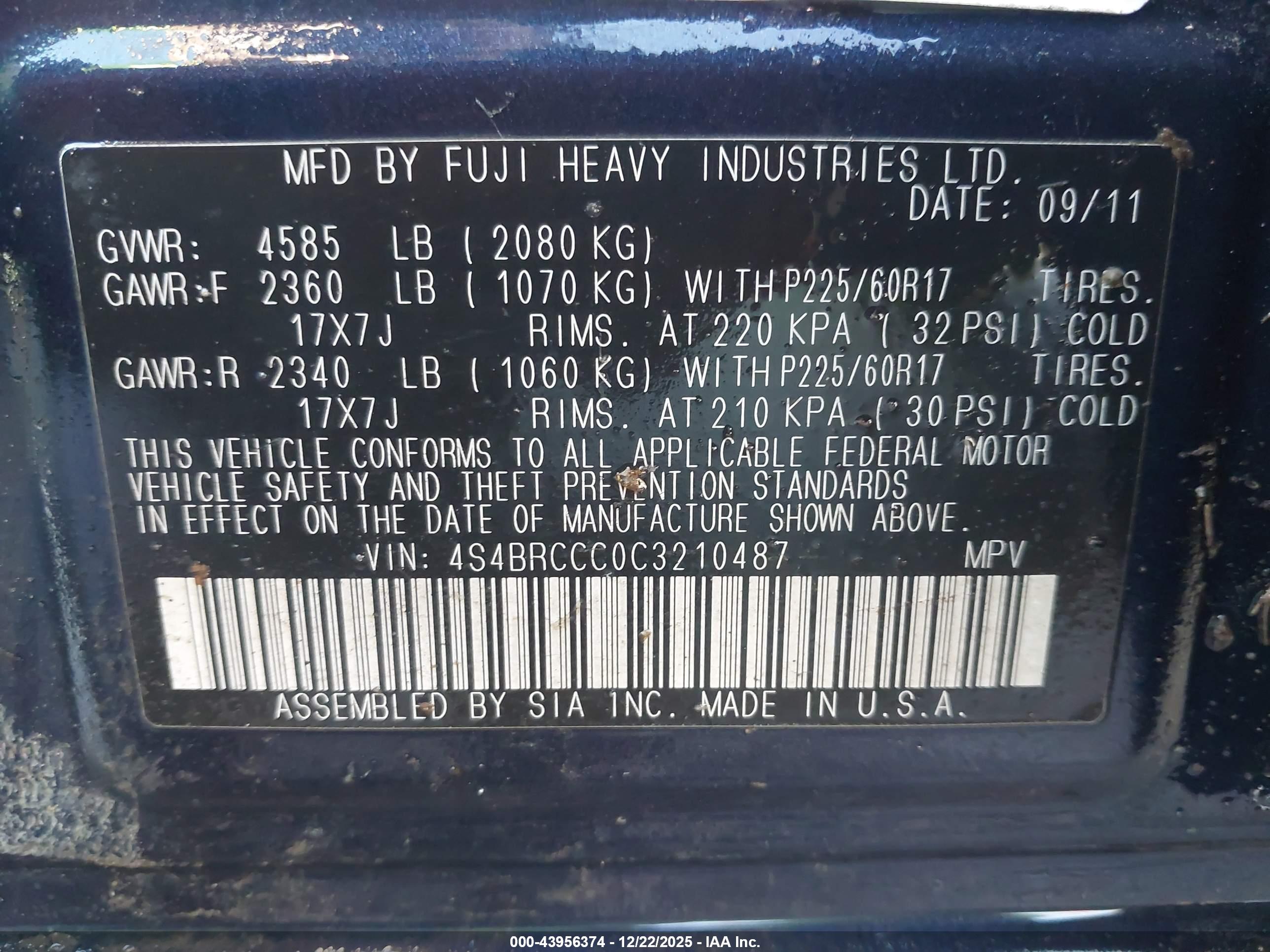 SUBARU OUTBACK image 9
