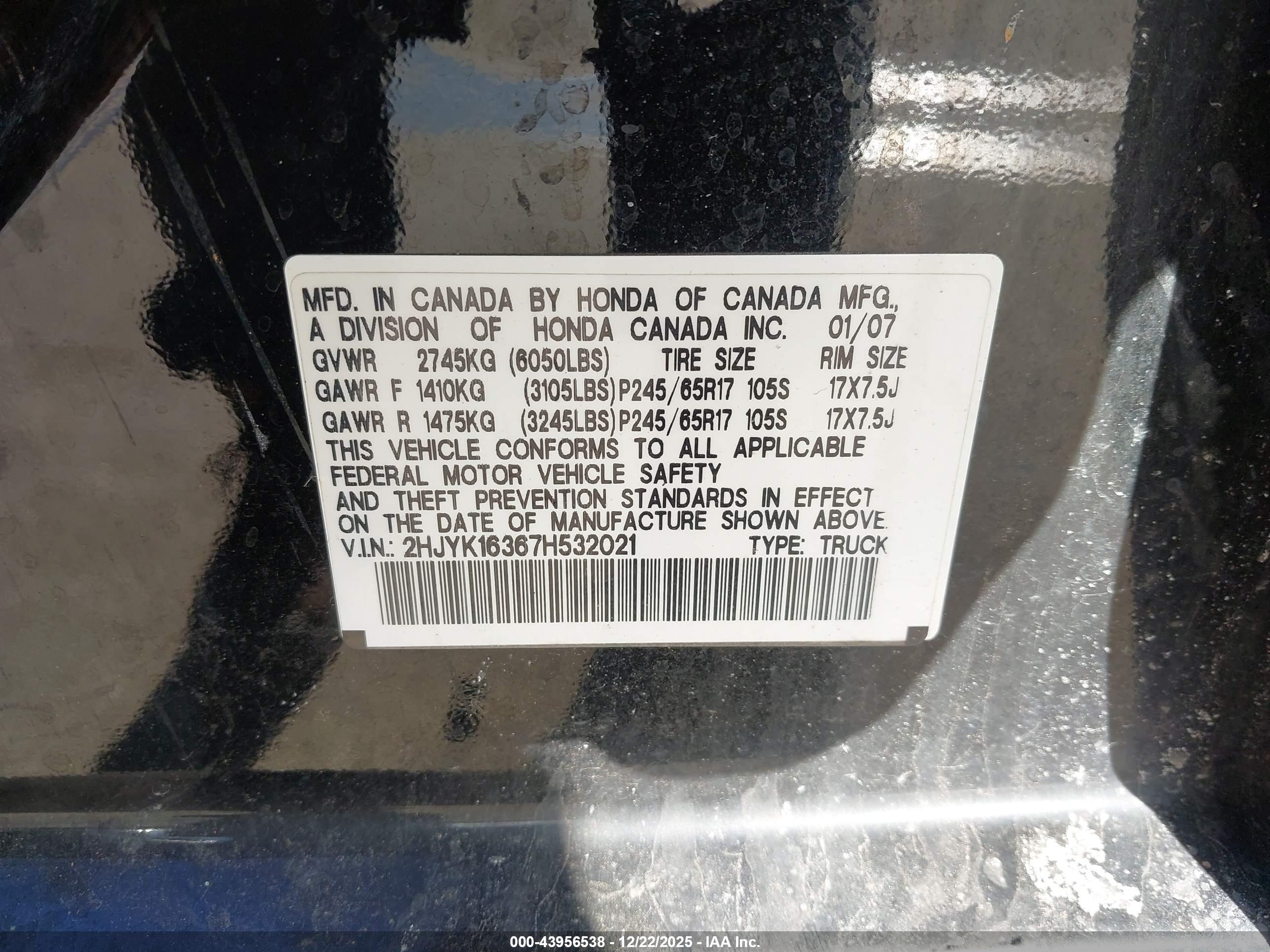 HONDA RIDGELINE image 9