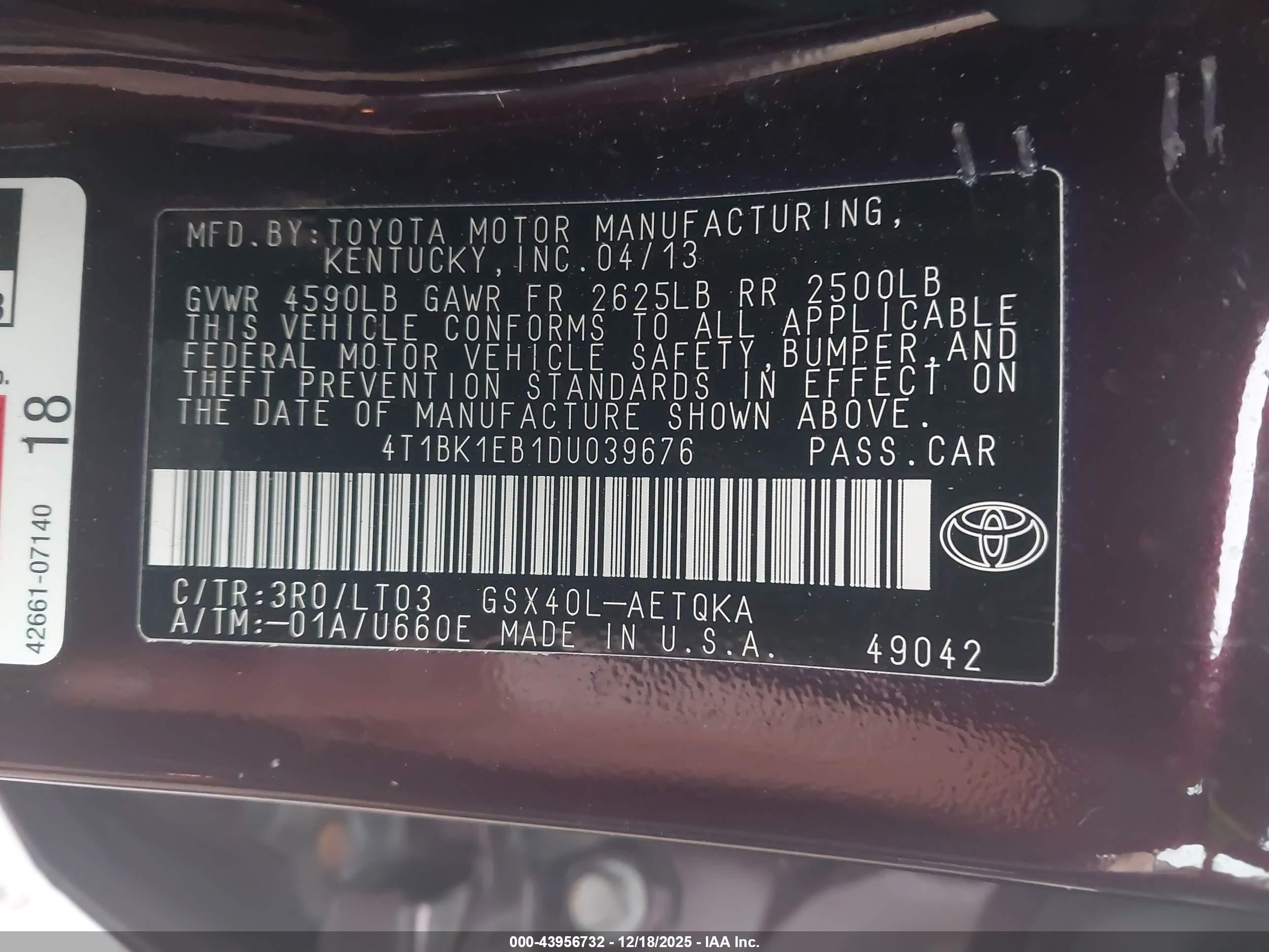 TOYOTA AVALON image 9
