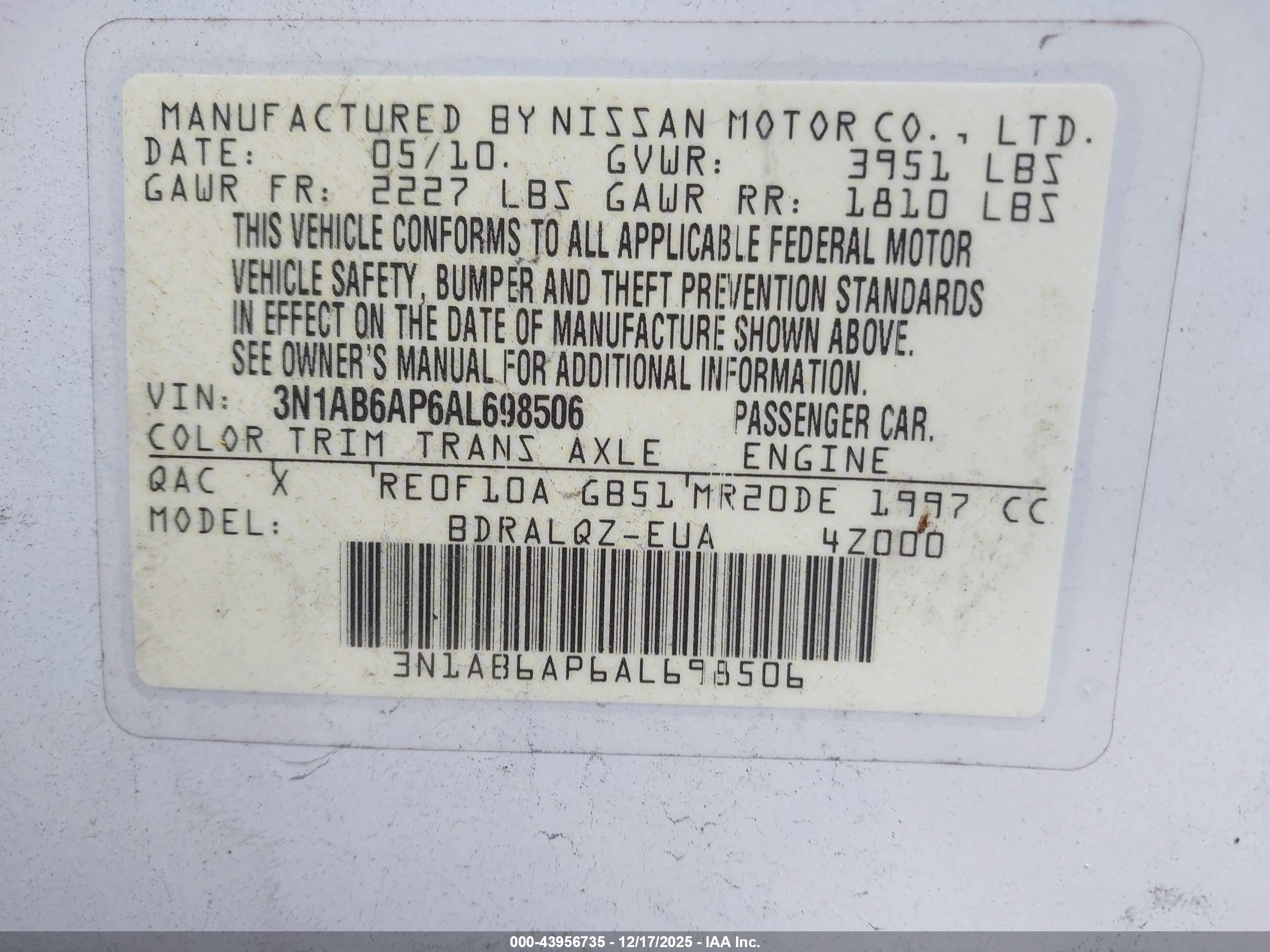 NISSAN SENTRA image 9