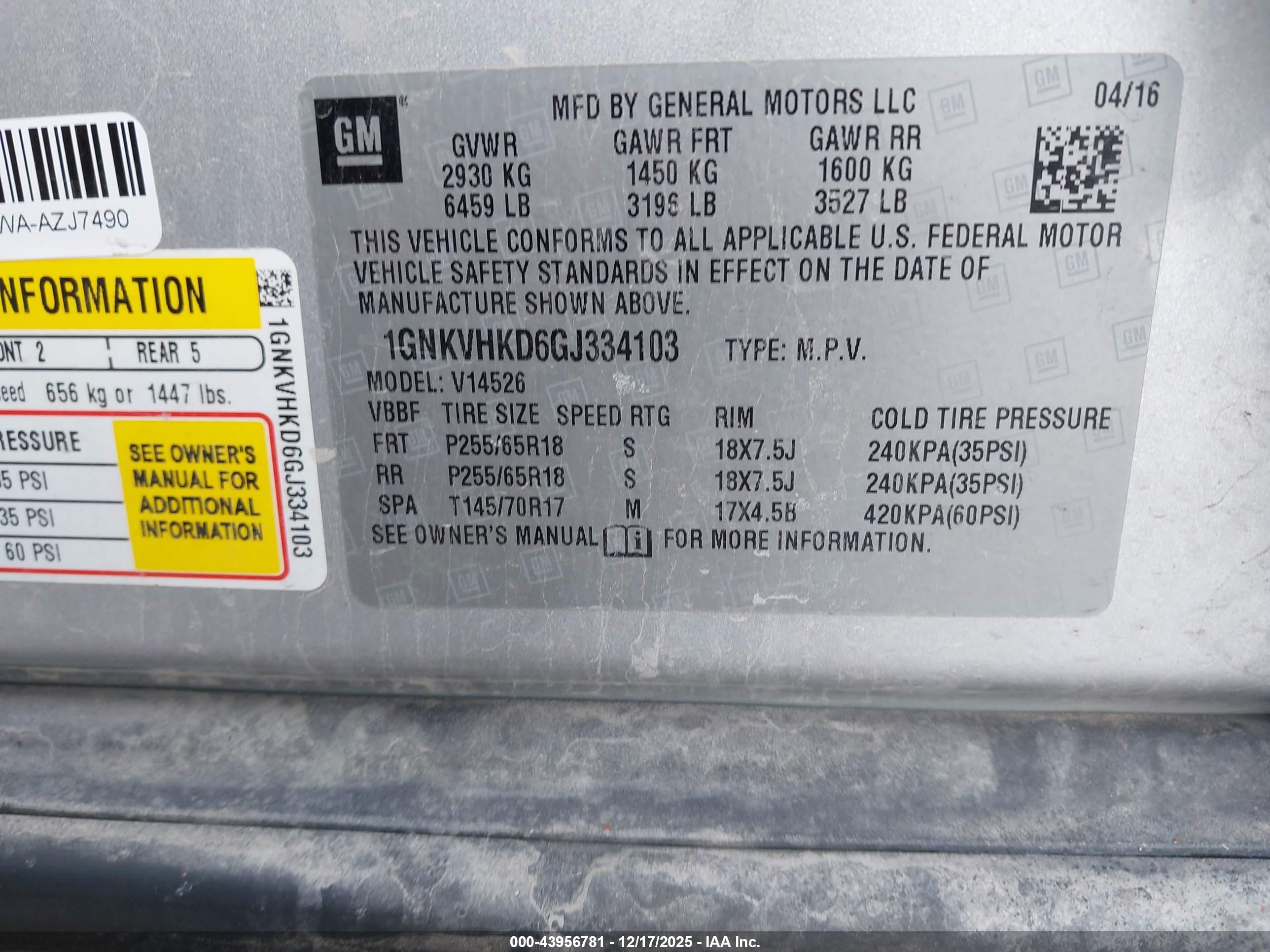 CHEVROLET TRAVERSE image 9