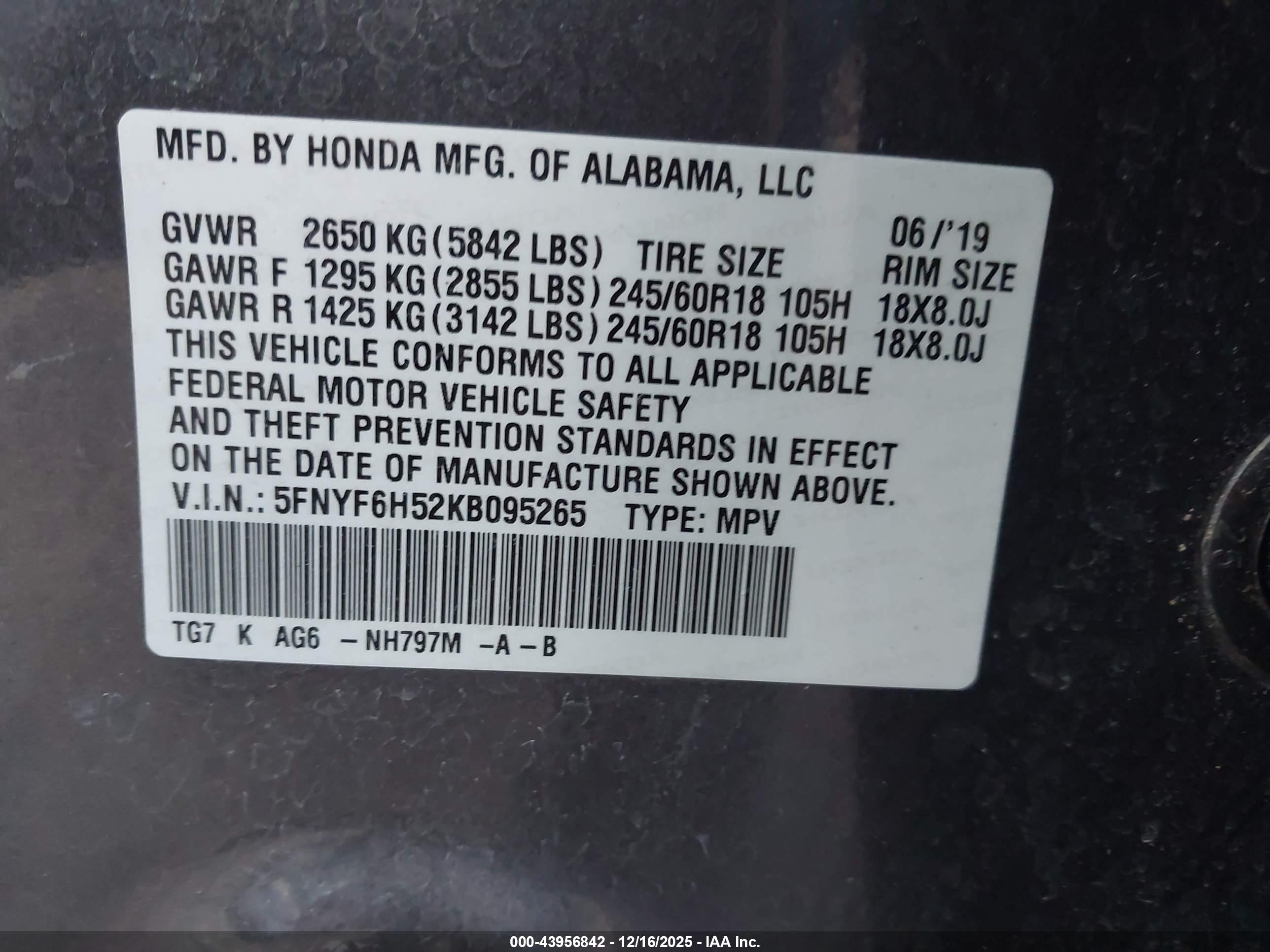 HONDA PILOT image 9
