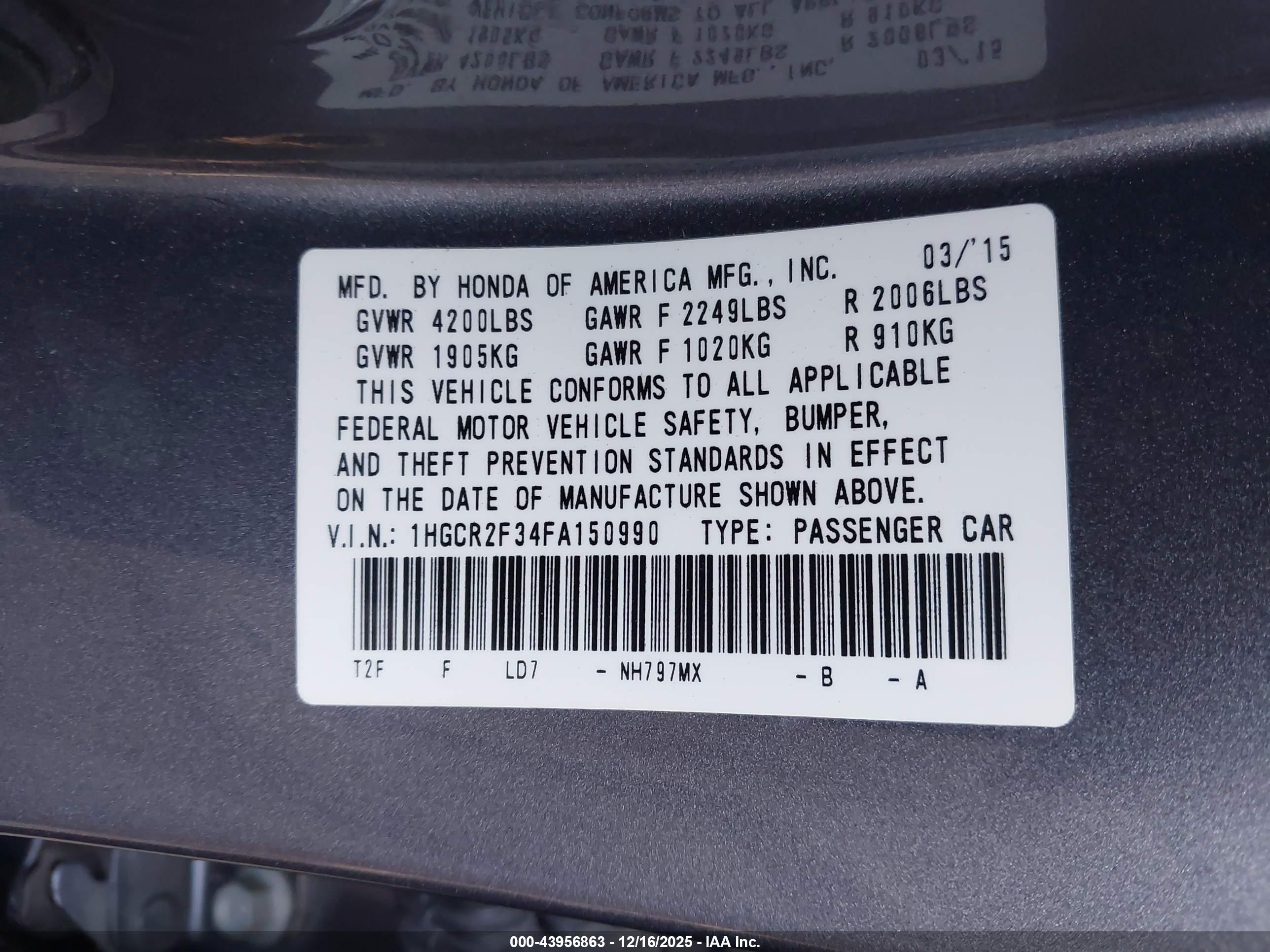 HONDA ACCORD image 9