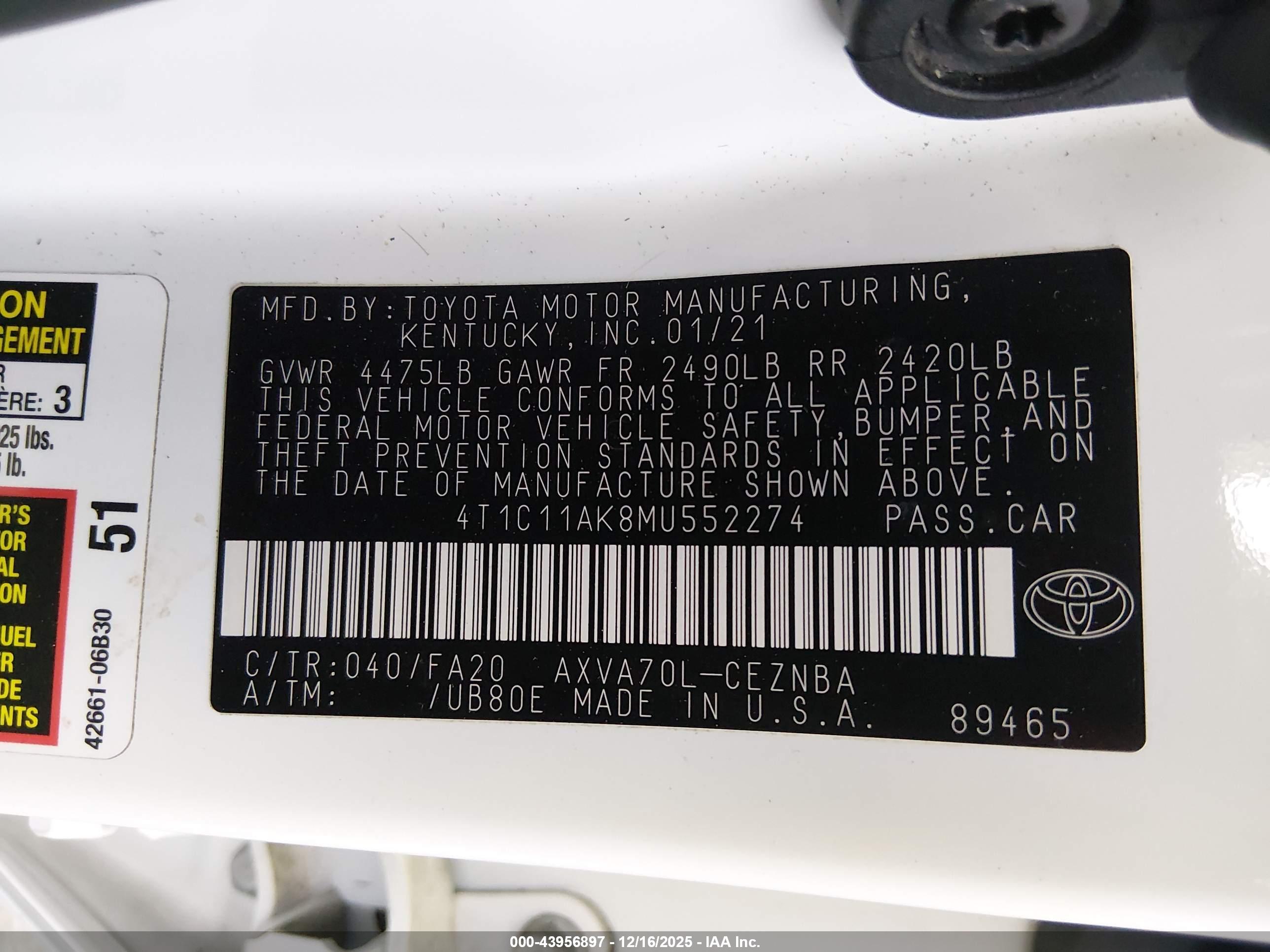 TOYOTA CAMRY image 9