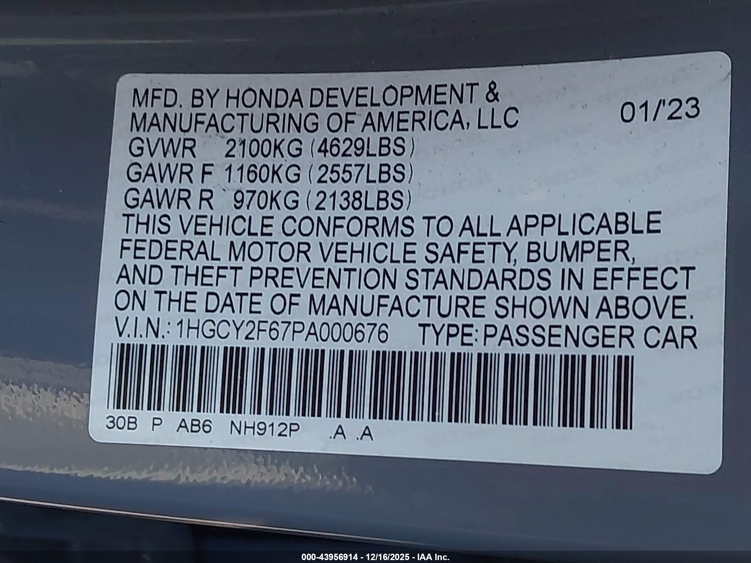 HONDA ACCORD image 9