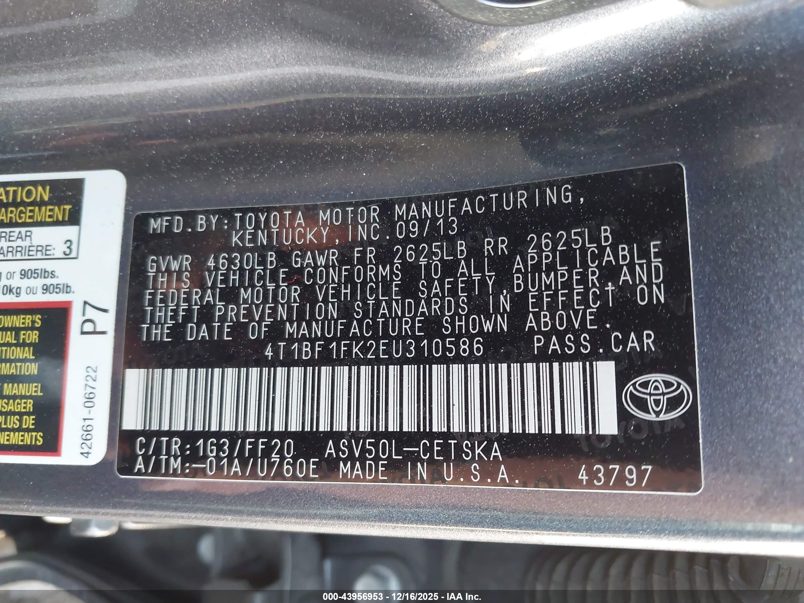 TOYOTA CAMRY image 9