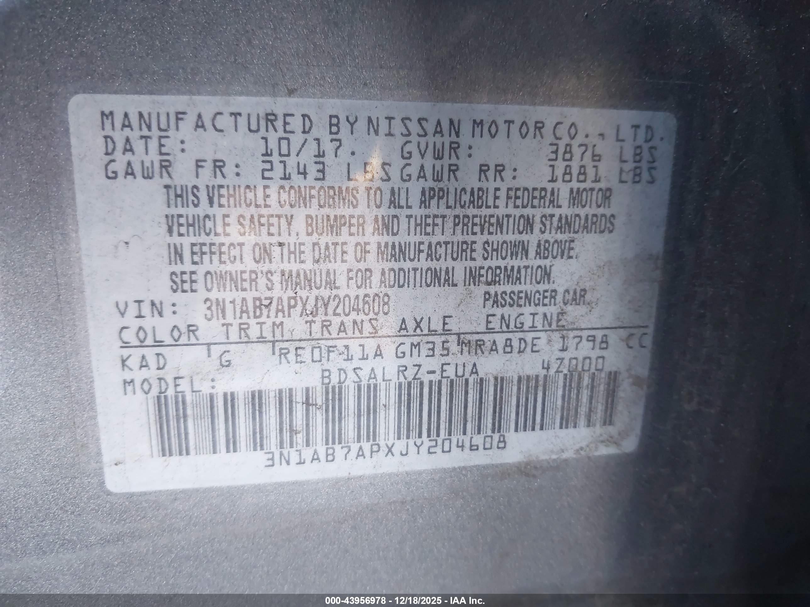 NISSAN SENTRA image 9