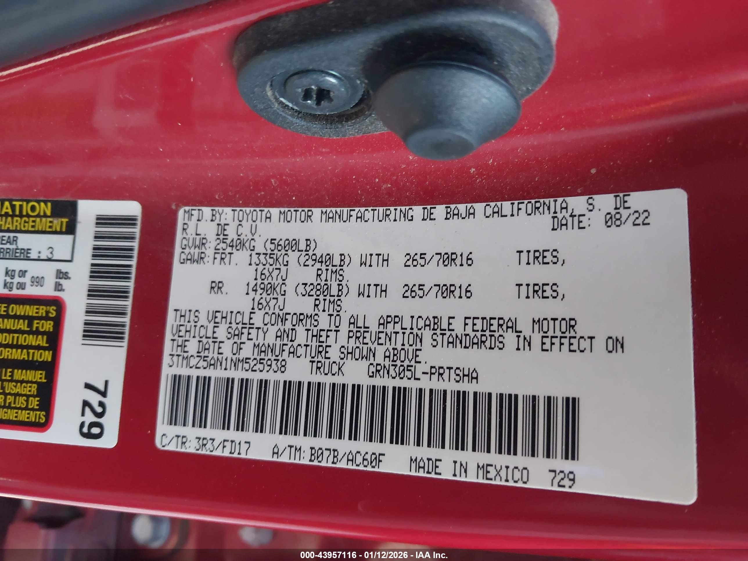TOYOTA TACOMA image 9
