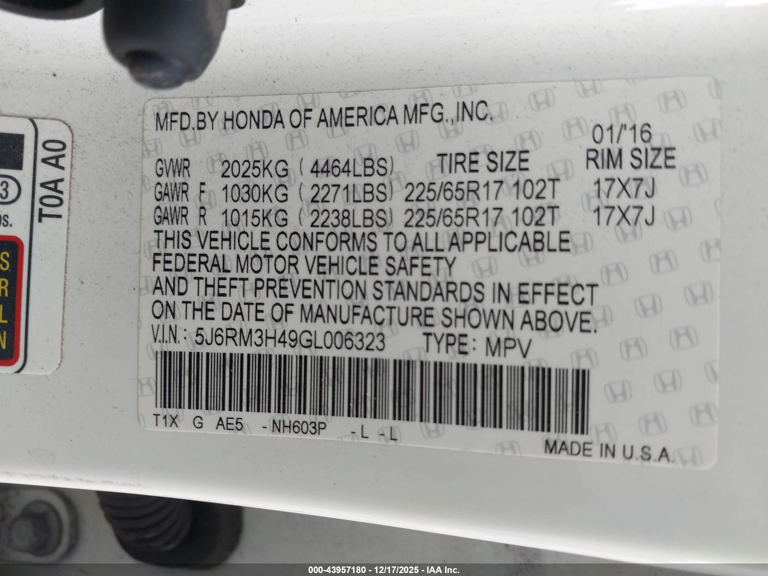 HONDA CR-V image 9