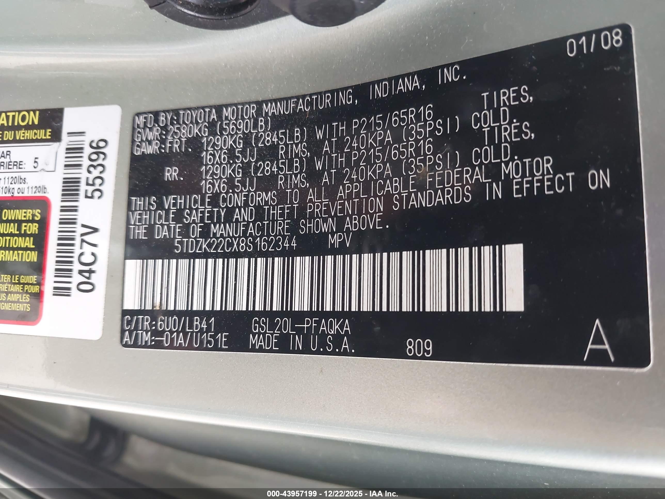 TOYOTA SIENNA image 9