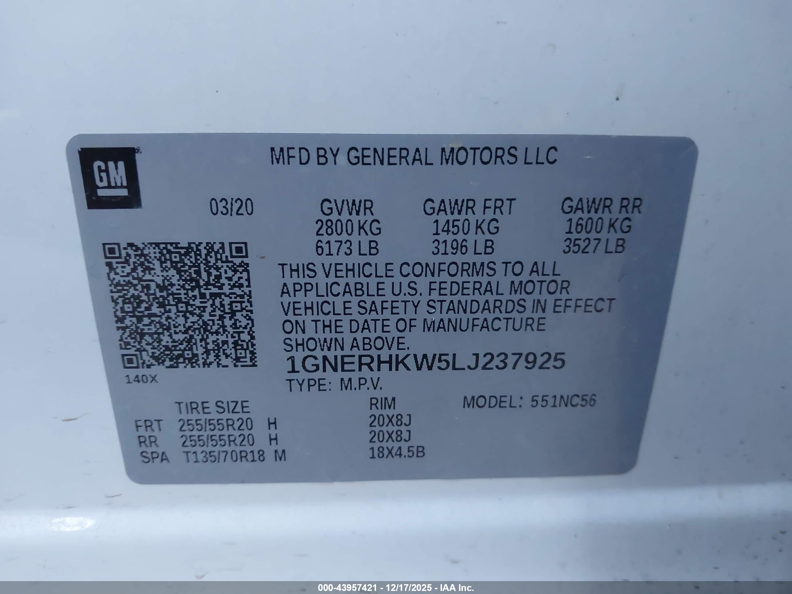 CHEVROLET TRAVERSE image 9