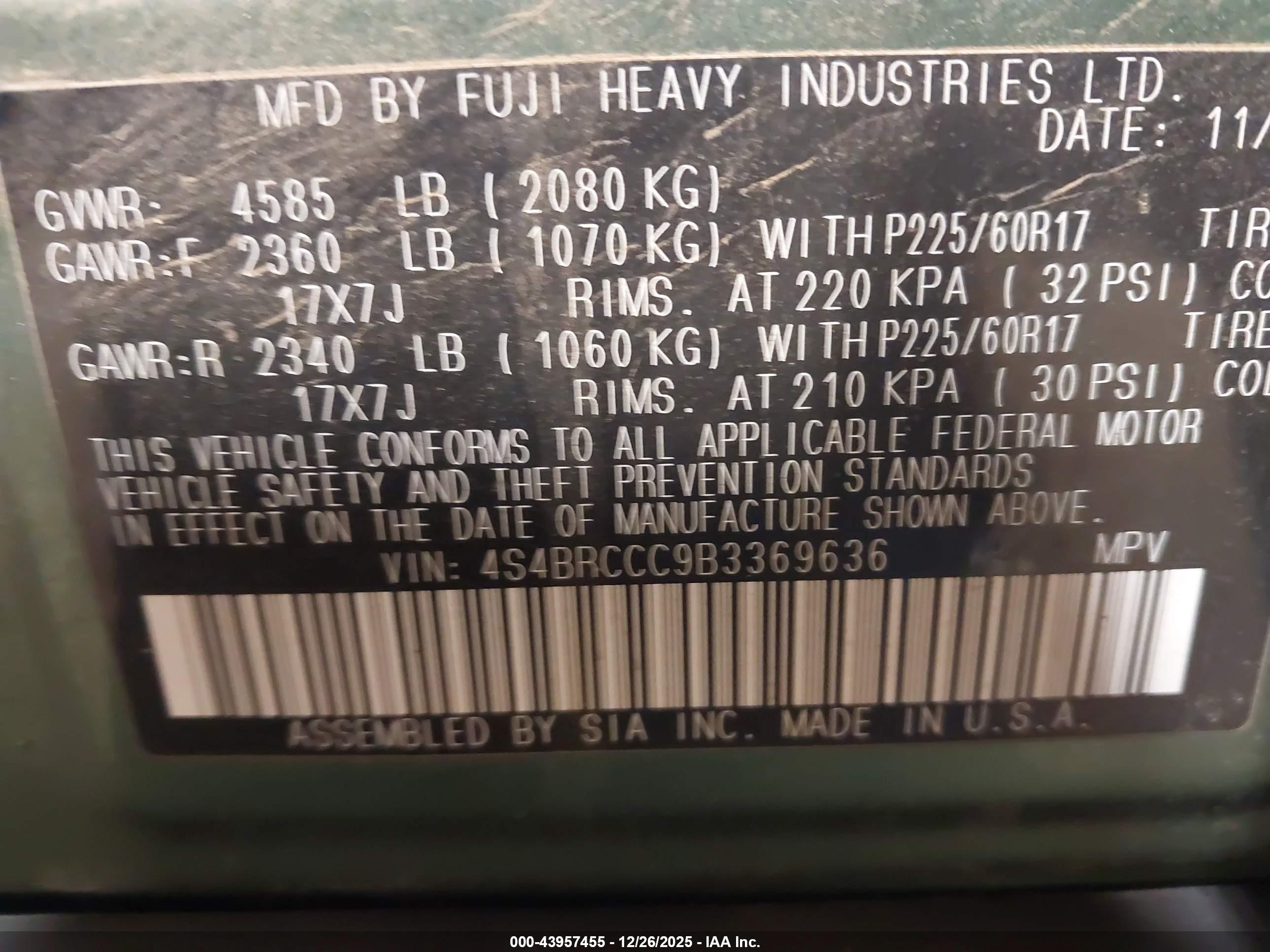 SUBARU OUTBACK image 9