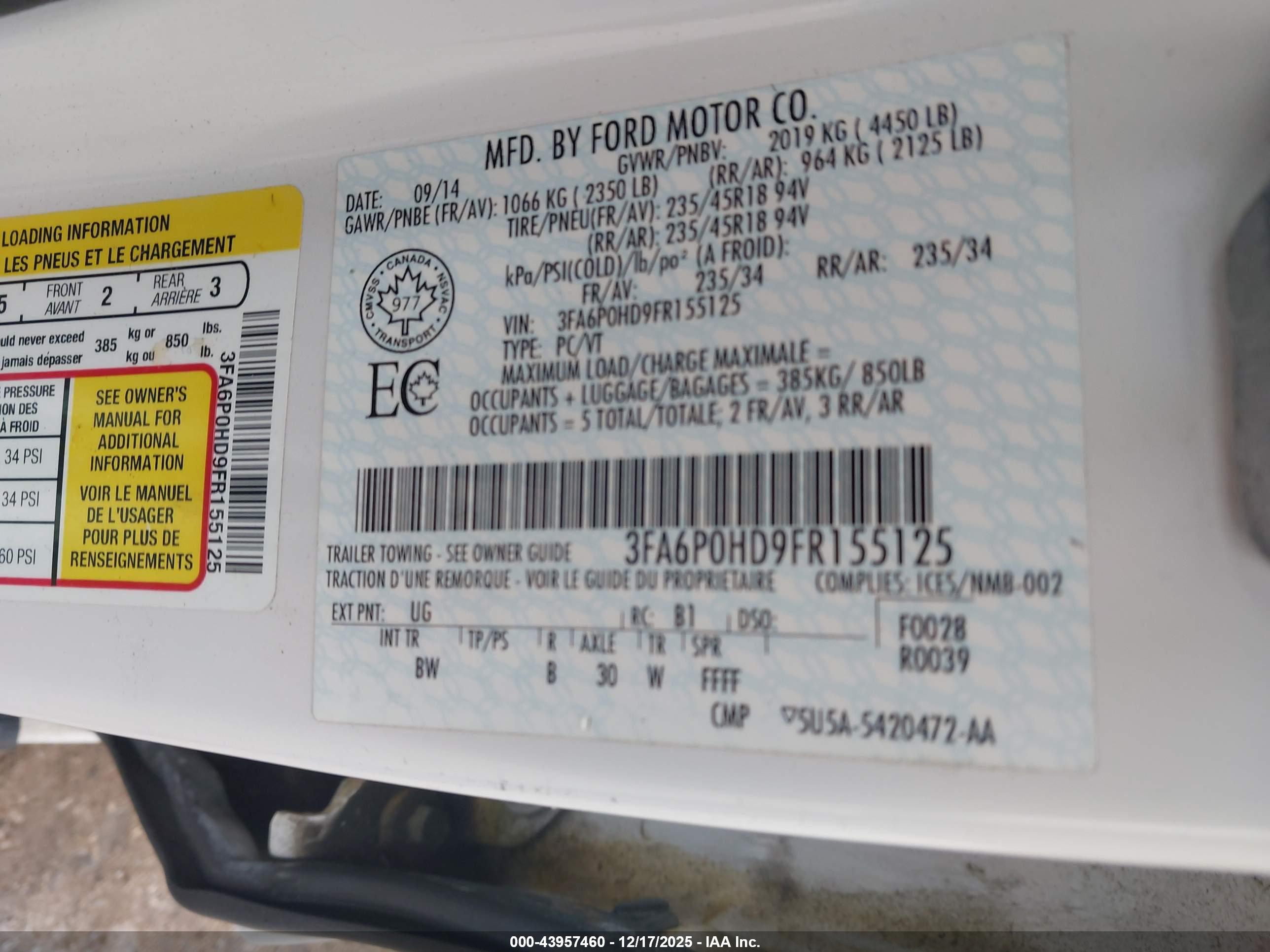 FORD FUSION image 9