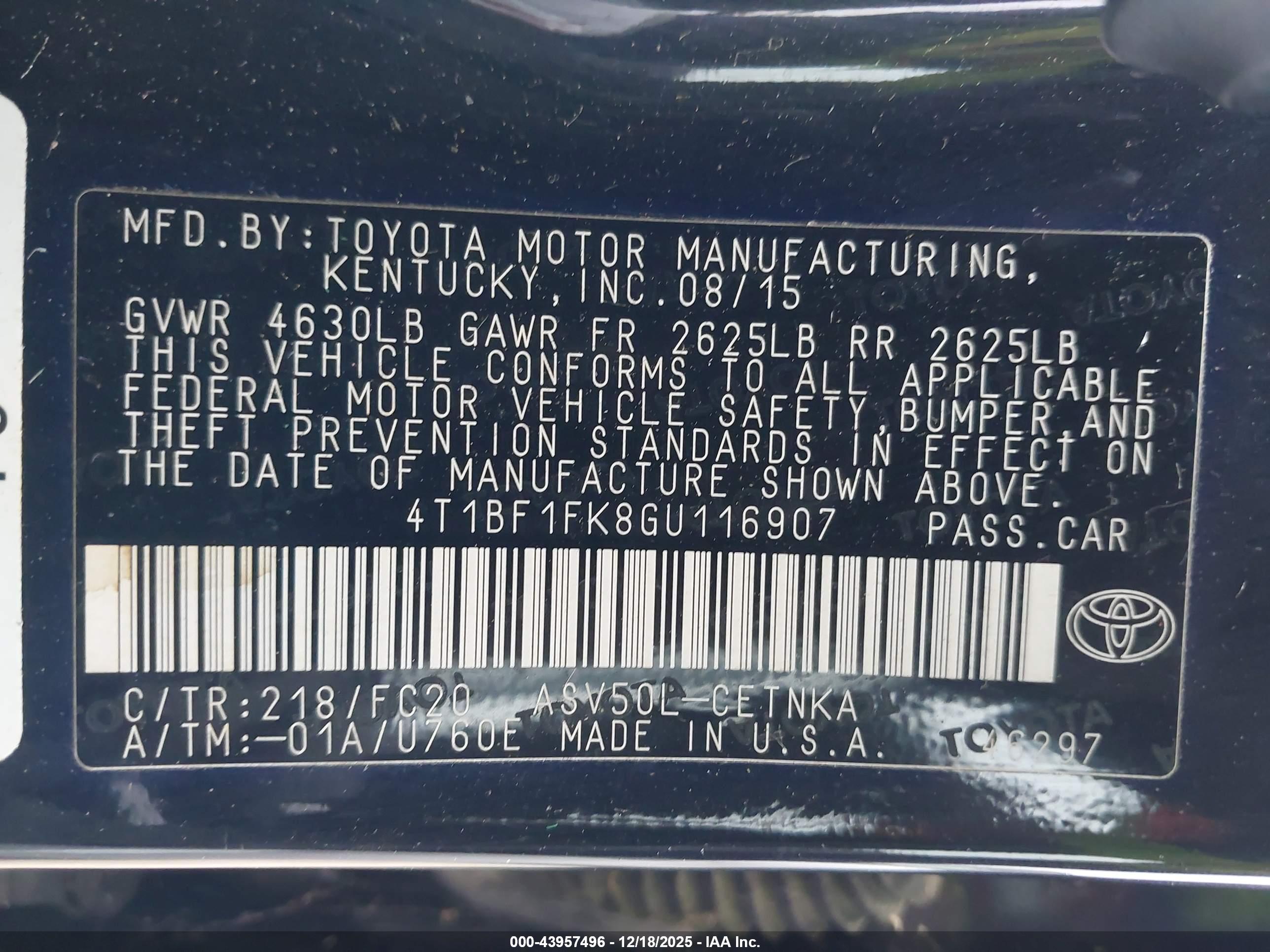 TOYOTA CAMRY image 9