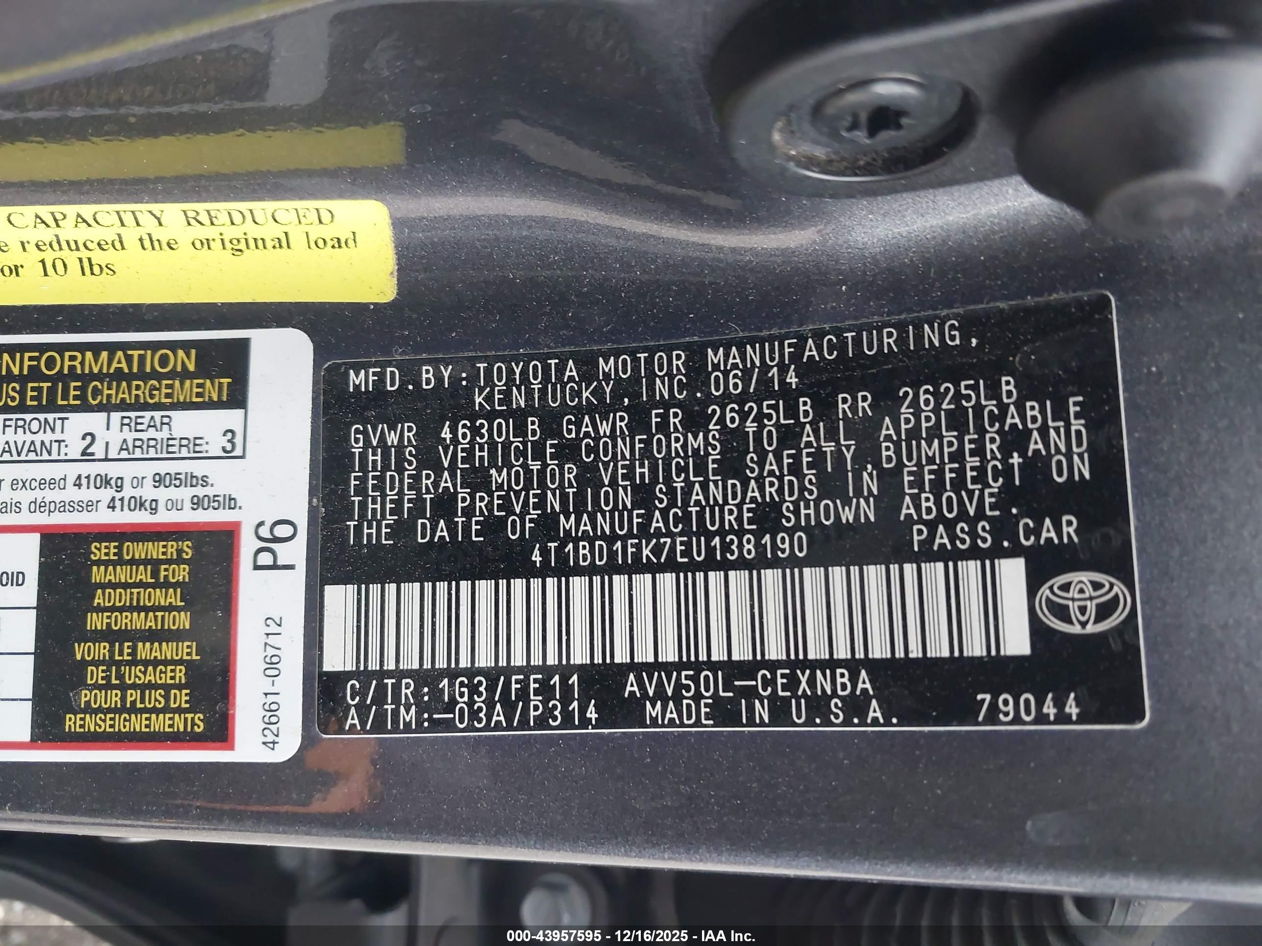 TOYOTA CAMRY image 9