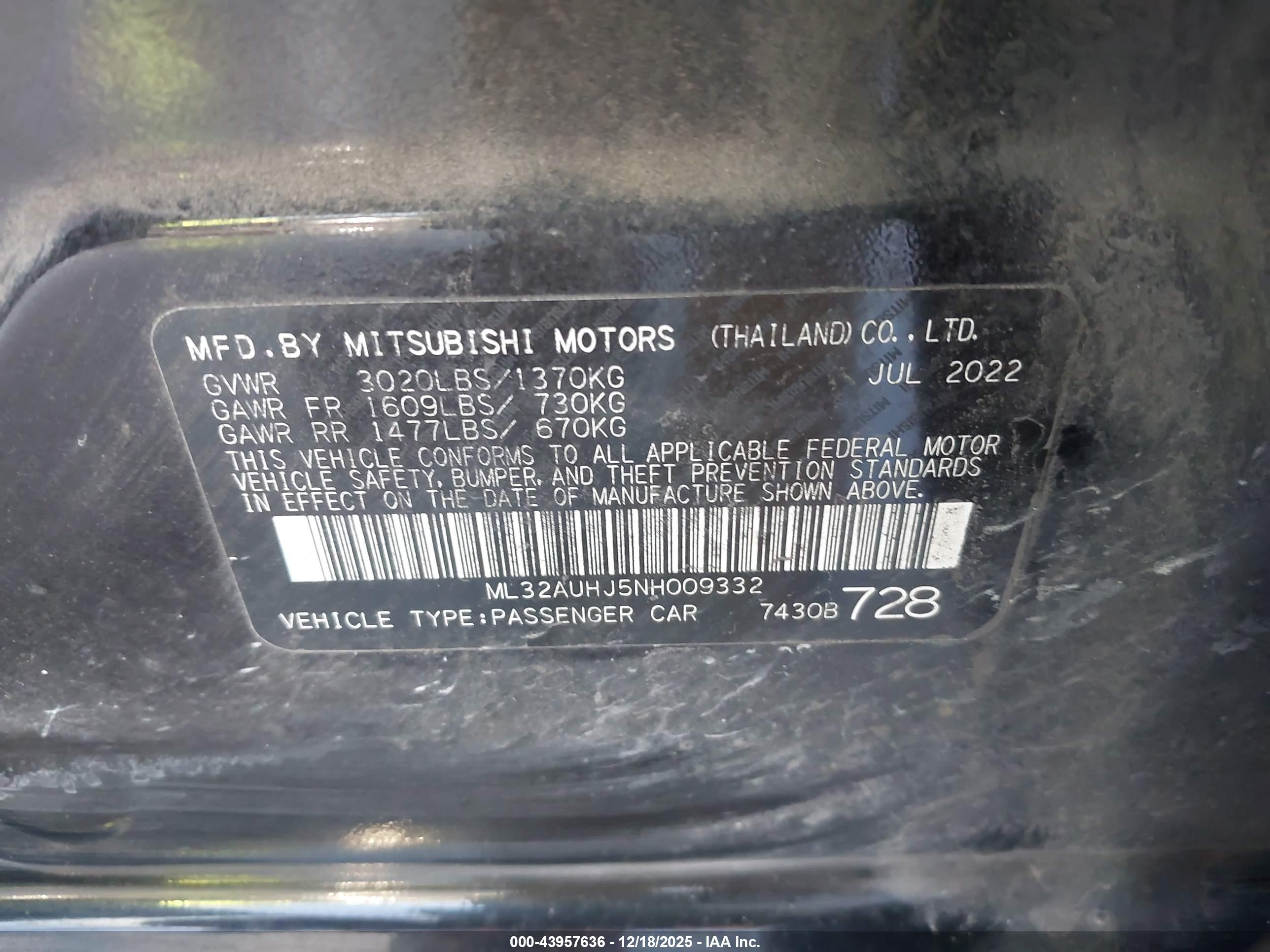 MITSUBISHI MIRAGE image 9