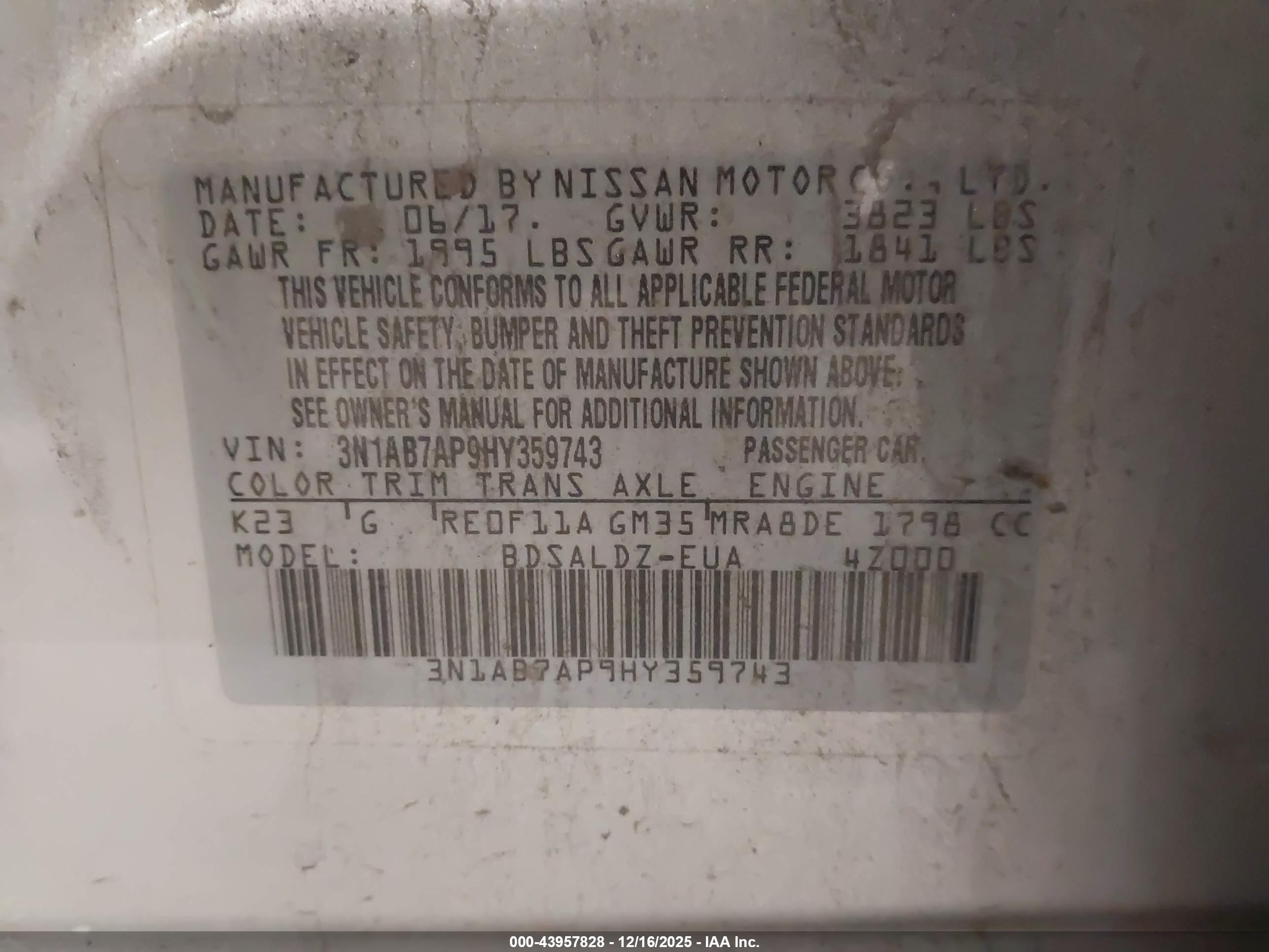 NISSAN SENTRA image 9