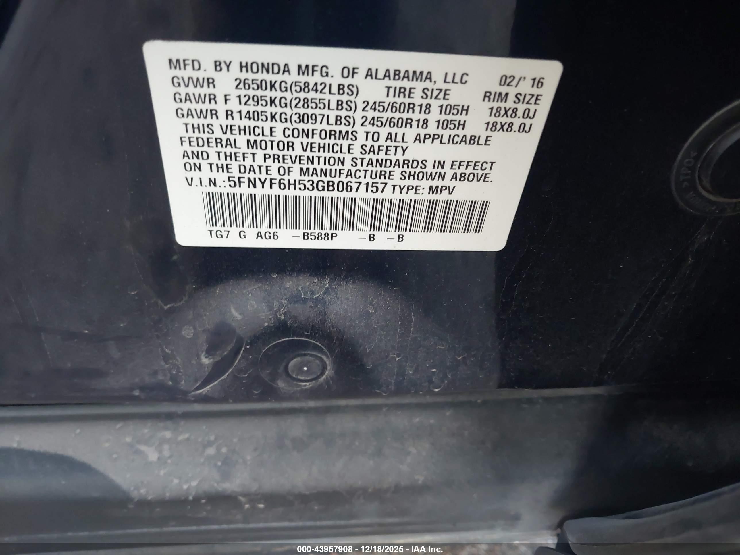HONDA PILOT image 9