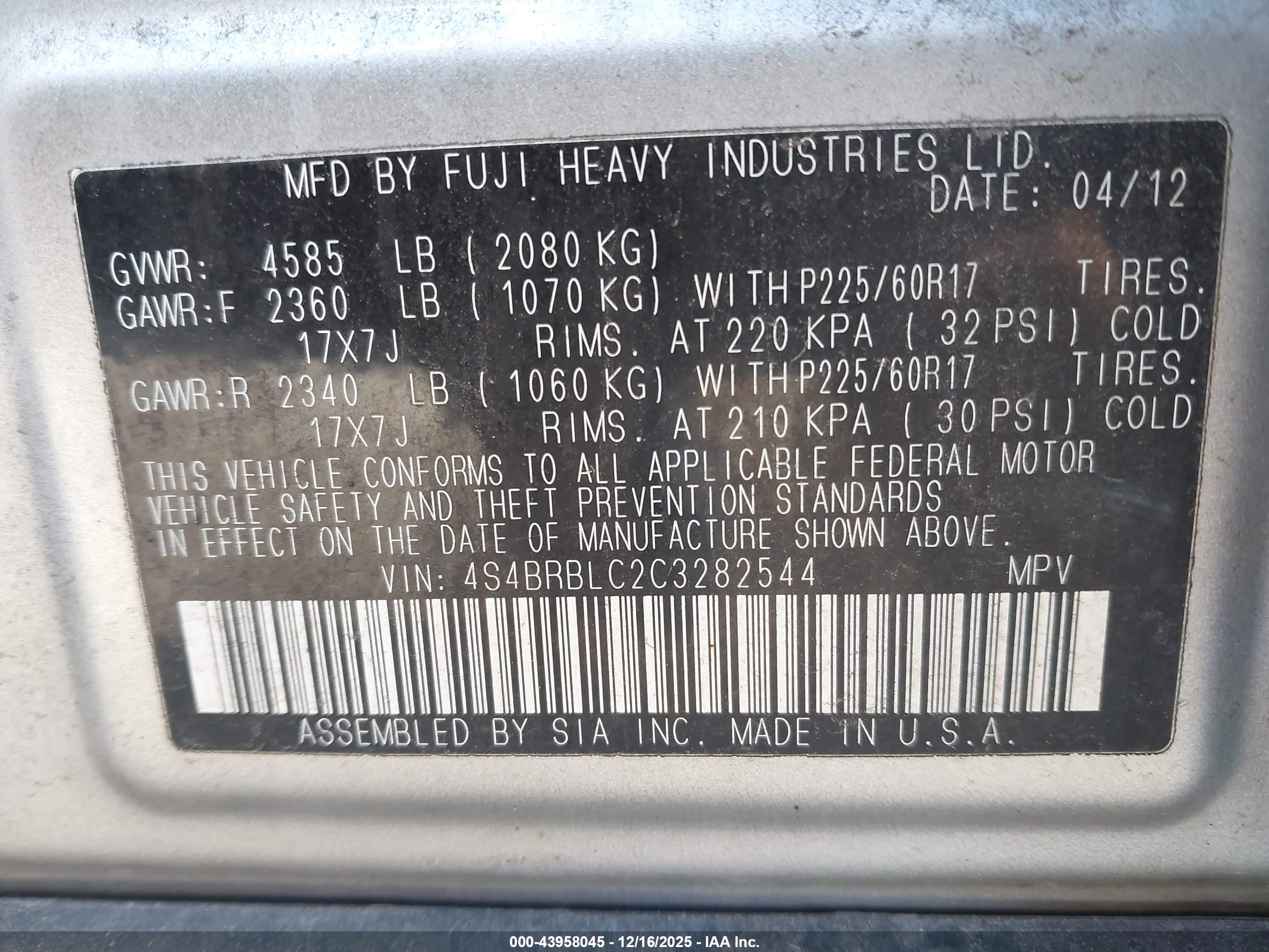 SUBARU OUTBACK image 9